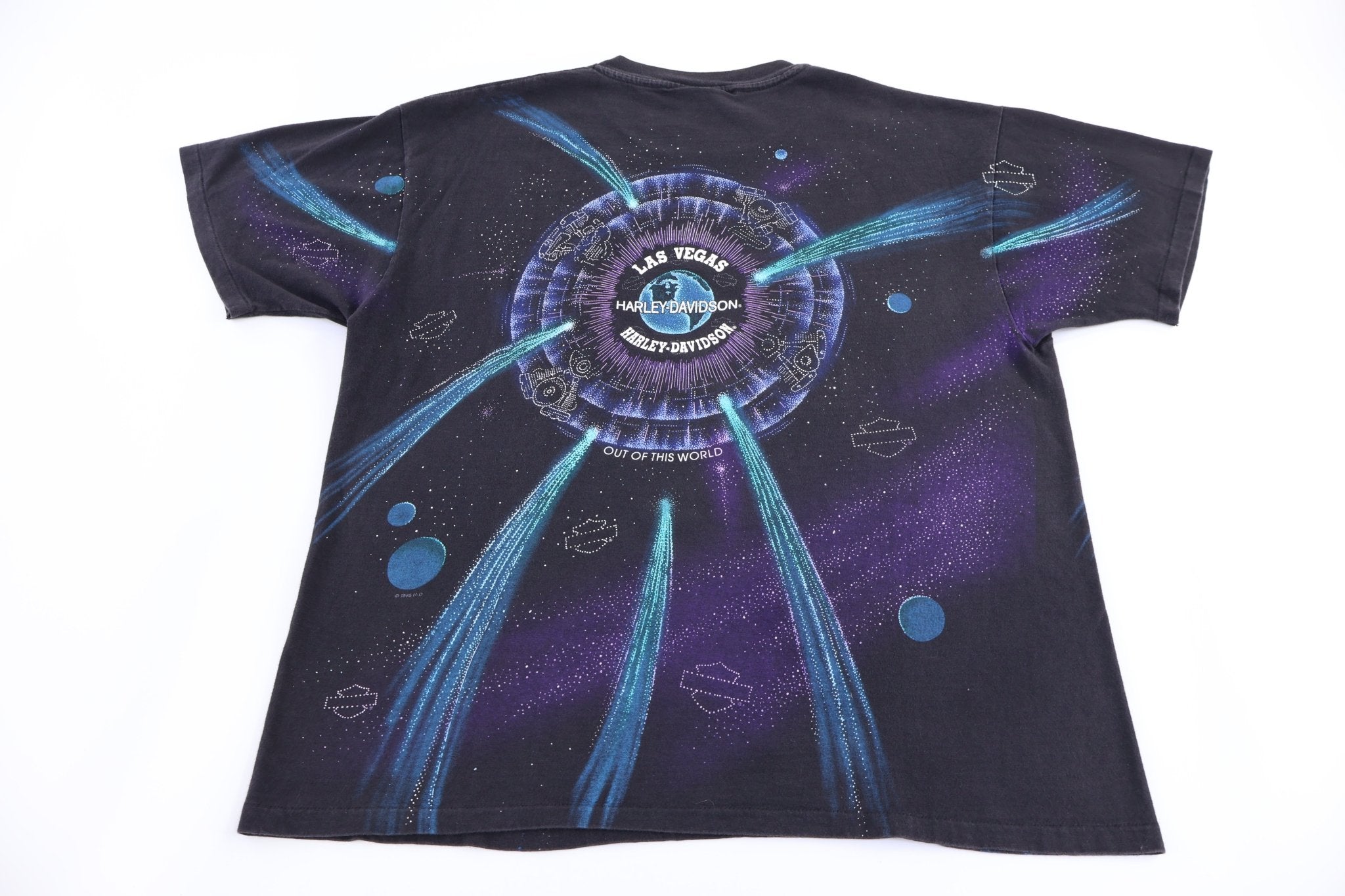 1995 Harley Davidson Motorcycles Galaxy Graphic T-shirt - Shirts & Tops - Thrifted Threads