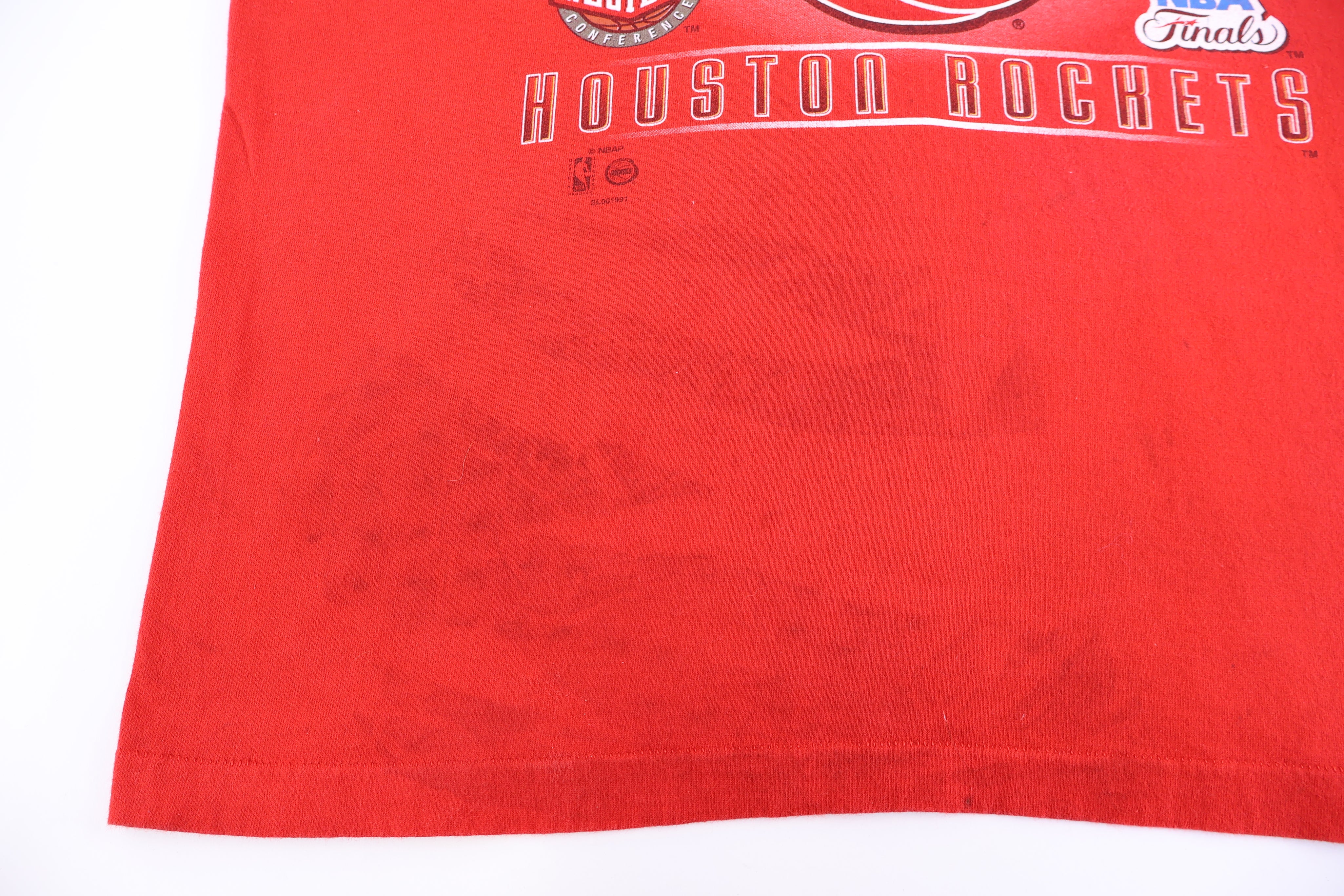 1995 Houston Rockets Basketball Western Conference Champs T-shirt - Shirts & Tops - Thrifted Threads