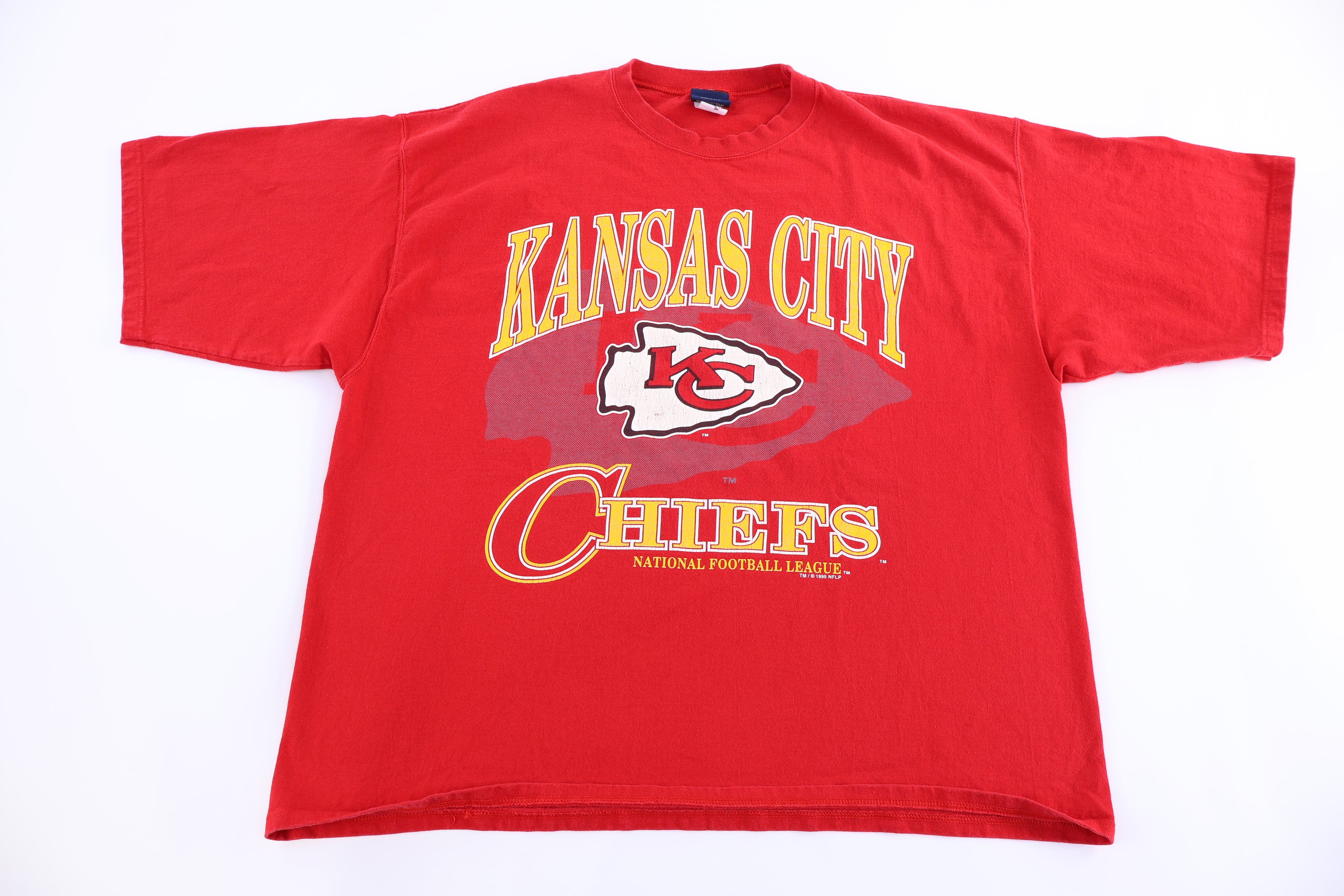 1995 Kansas City Chiefs Football T-shirt - Shirts & Tops - Thrifted Threads
