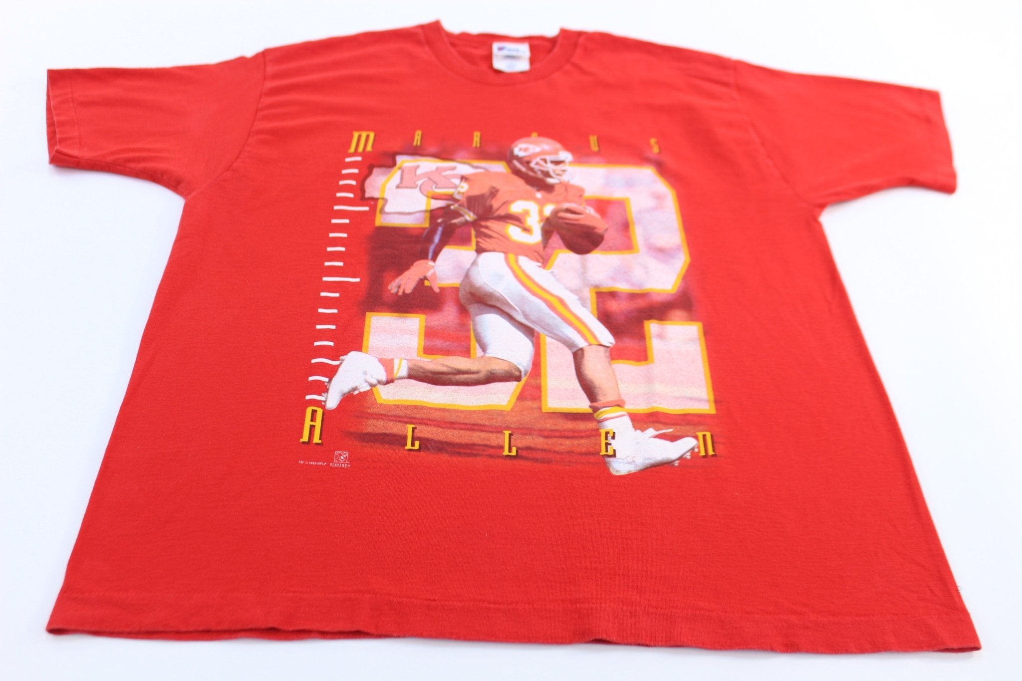 1995 Marcus Allen Kansas City Chiefs Football T-shirt - ThriftedThreads.com