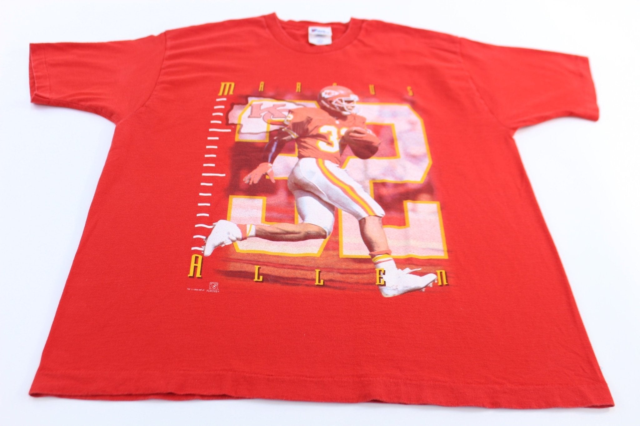 1995 Marcus Allen Kansas City Chiefs Football T-shirt - Shirts & Tops - Thrifted Threads