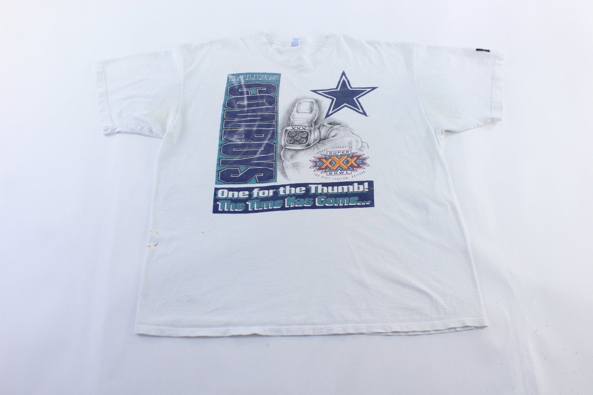 1996 Dallas Cowboys Starter SuperBowl Graphic T-Shirt - ThriftedThreads.com