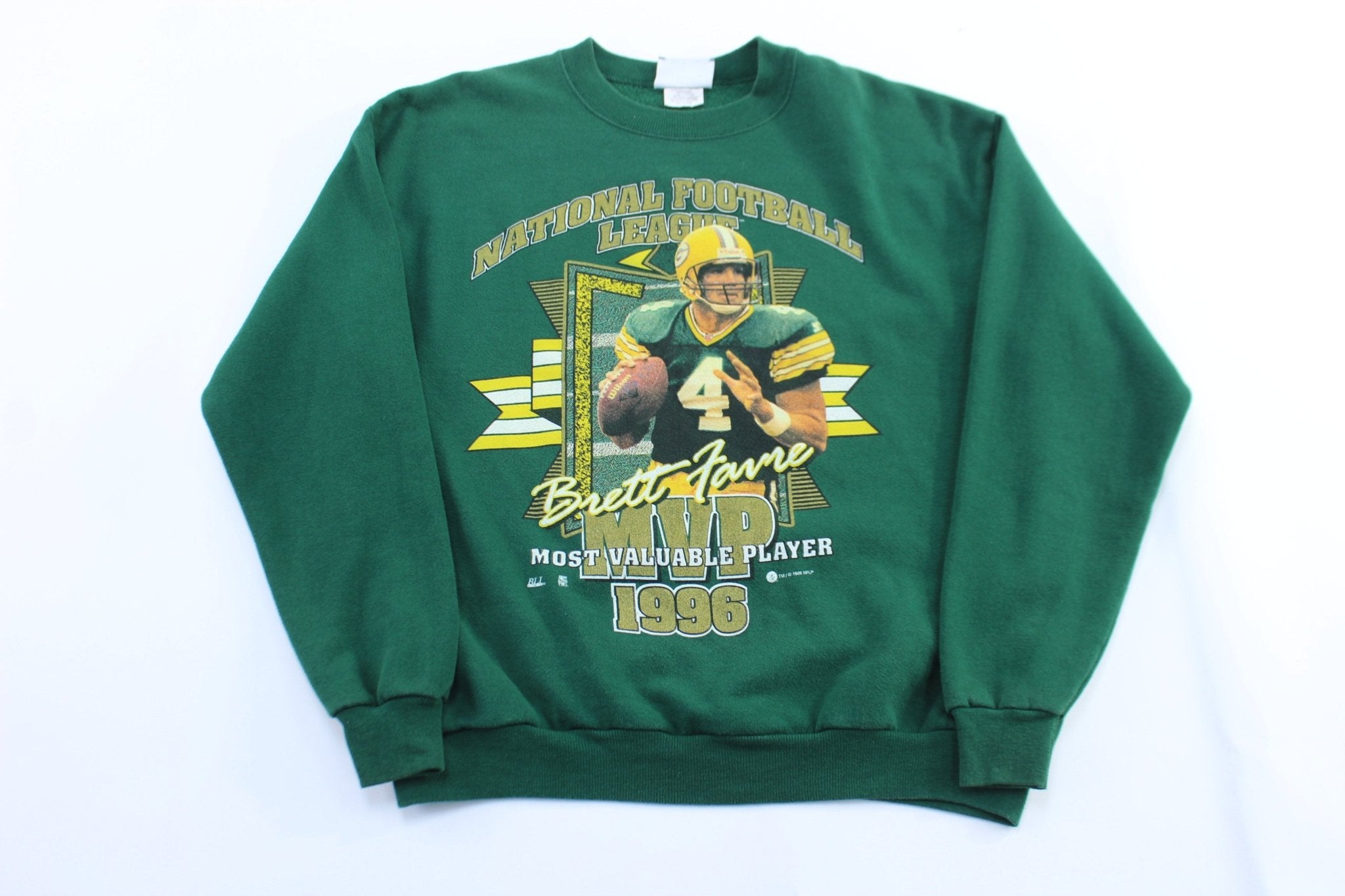 1996 Green Bay Packers Brett Favre MVP Graphic Sweatshirt - ThriftedThreads.com