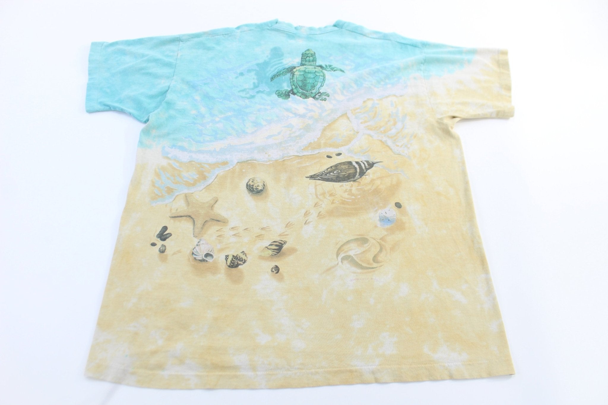 1996 Liquid Blue Turtles All Over Graphic T-shirt - ThriftedThreads.com