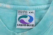 1996 Liquid Blue Turtles All Over Graphic T-shirt - ThriftedThreads.com