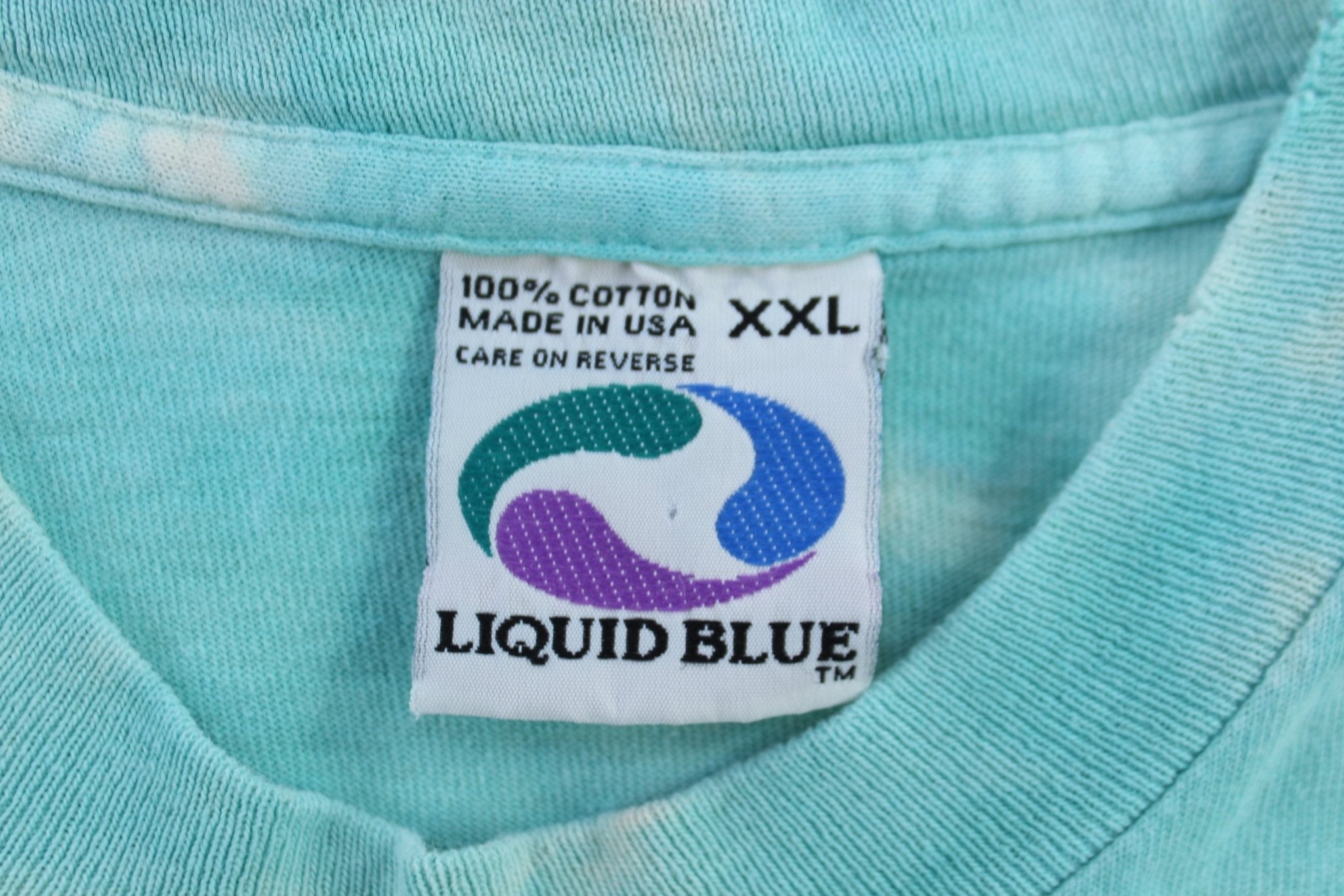 1996 Liquid Blue Turtles All Over Graphic T-shirt - ThriftedThreads.com