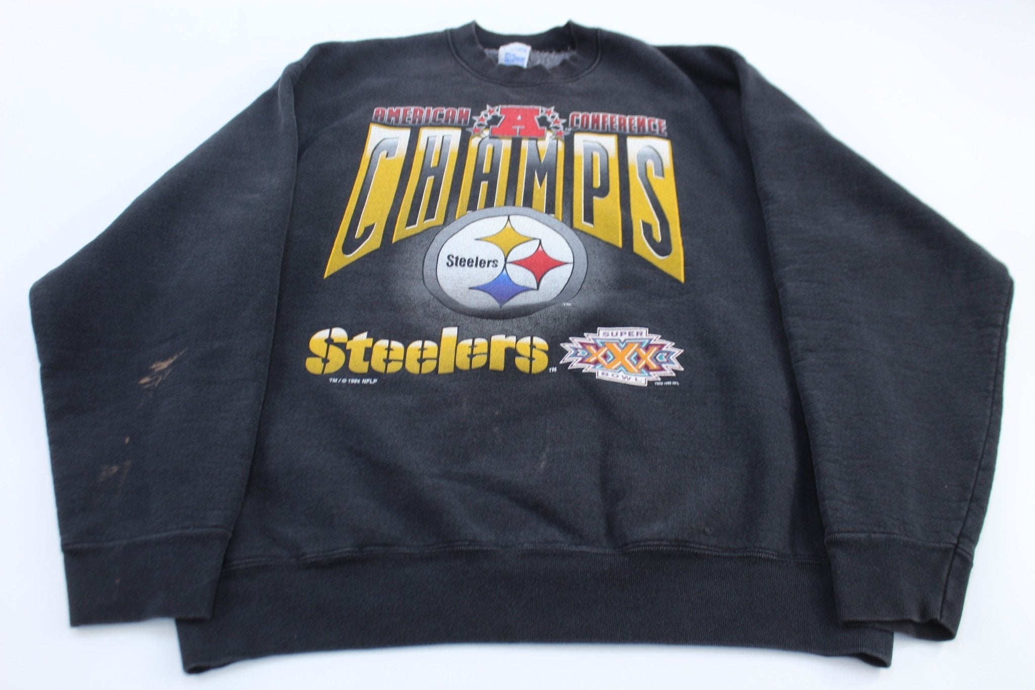 1996 Pittsburgh Steelers American Conference Champions Sweatshirt - Sweatshirts - Thrifted Threads