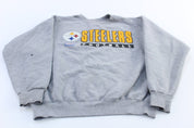 1996 Pittsburgh Steelers Football Grey Starter Sweatshirt - ThriftedThreads.com