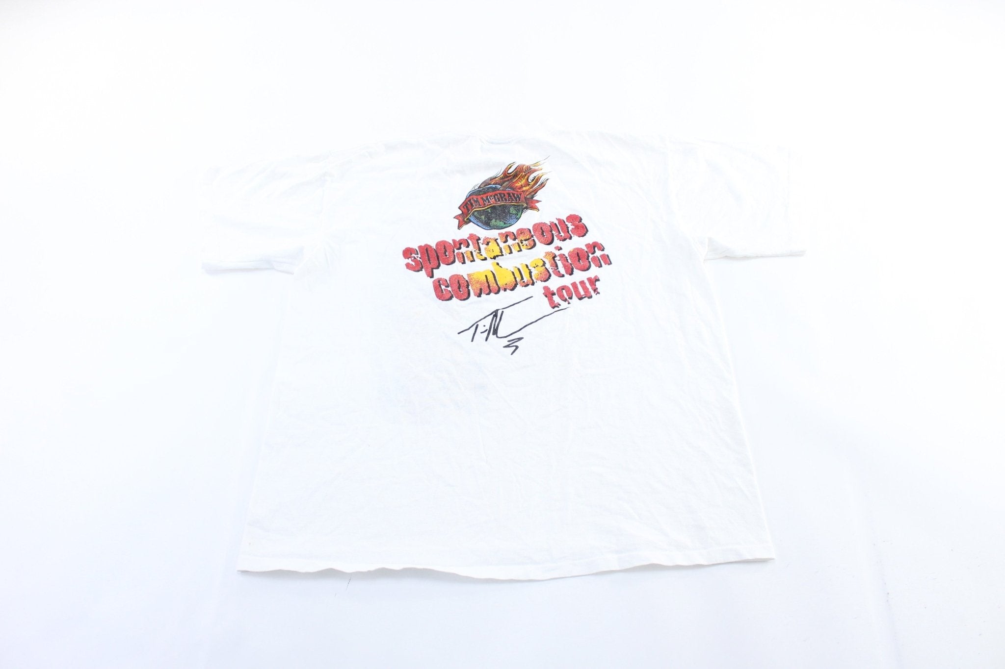 1996 Tim McGraw Spontaneous Combustion Tour T-Shirt - ThriftedThreads.com