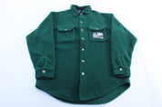 1996 Warner Bros Embroidered Green Sherpa LS Button Down Shirt - ThriftedThreads.com