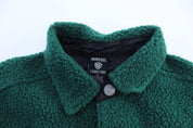 1996 Warner Bros Embroidered Green Sherpa LS Button Down Shirt - ThriftedThreads.com