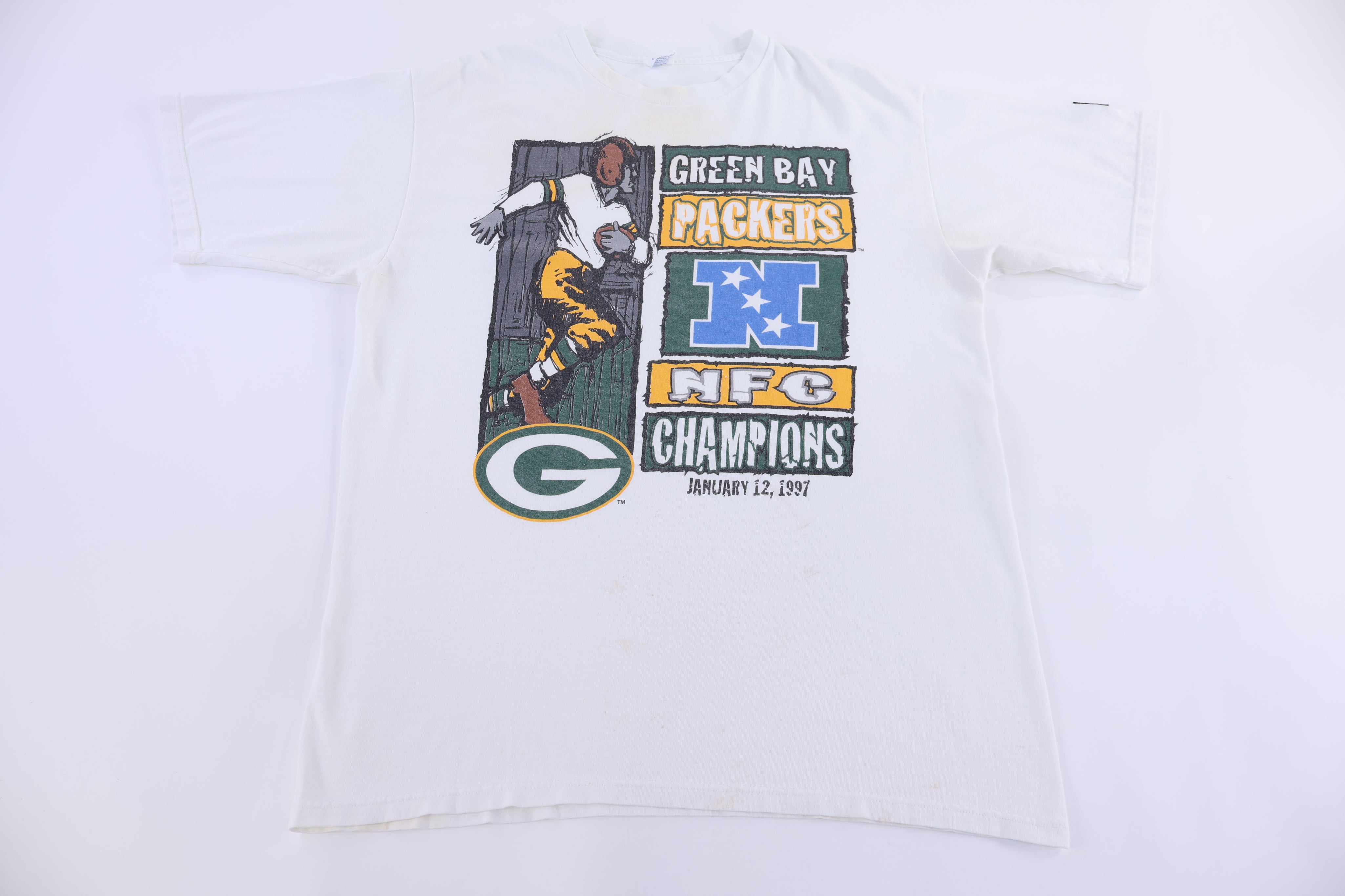 1997 Green Bay Packers Football T-shirt - Shirts & Tops - Thrifted Threads