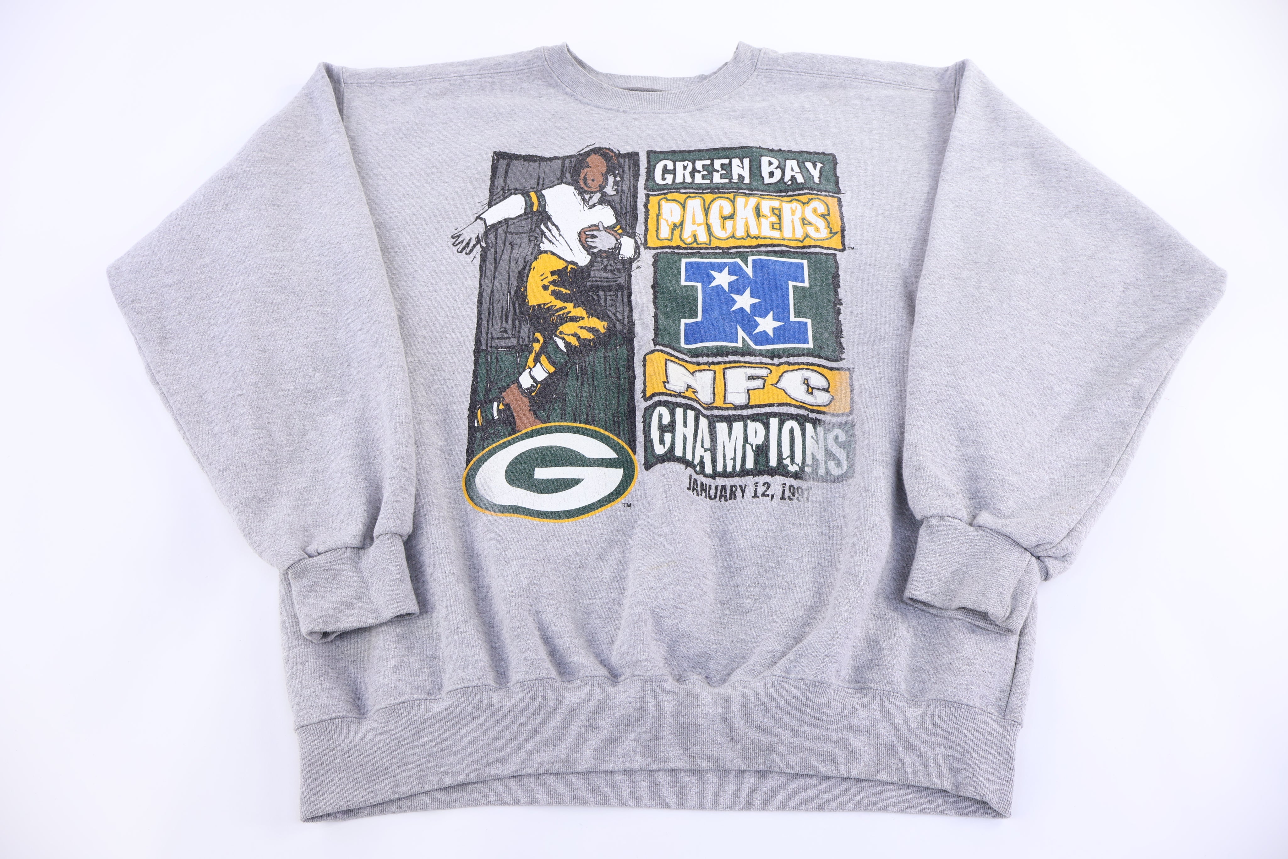 1997 Green Bay Packers NFC Champions Sweatshirt - Sweatshirt - Thrifted Threads