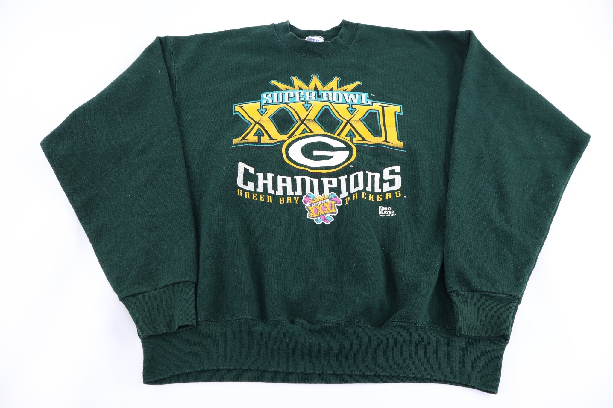 1997 Green Bay Packers Super Bowl Champions Sweatshirt - Sweatshirt - Thrifted Threads