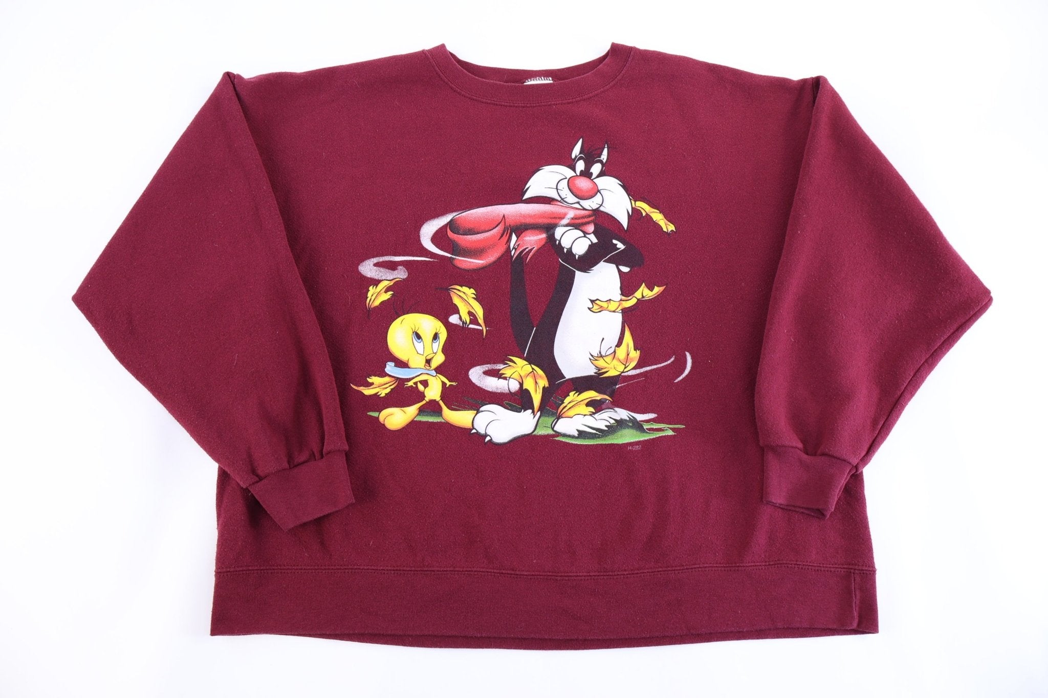 1997 Looney Tunes Fall Themed Sweatshirt - Sweatshirt - Thrifted Threads