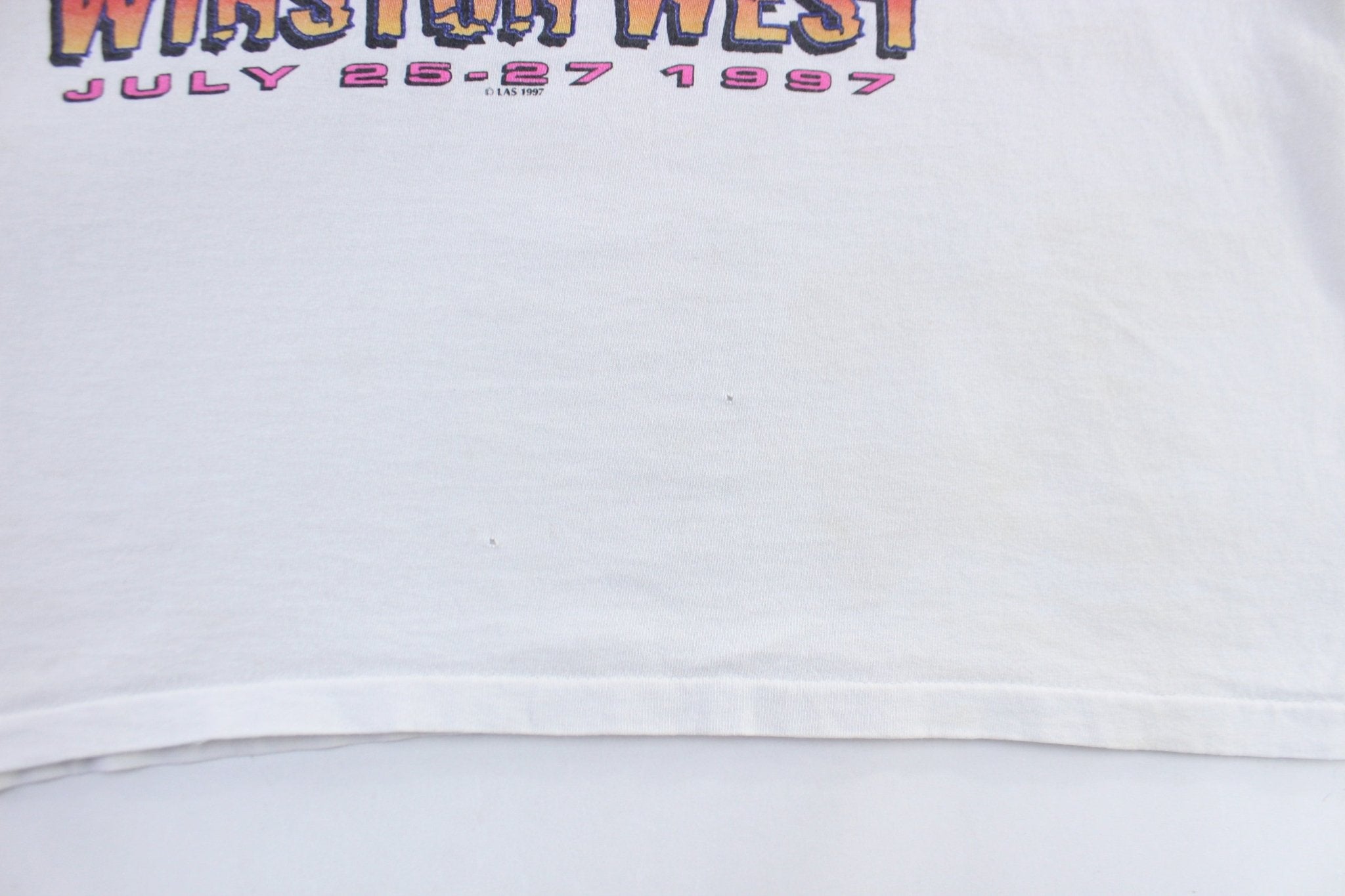 1997 Nascar Winston Western 500 Racing Graphic T-Shirt - ThriftedThreads.com