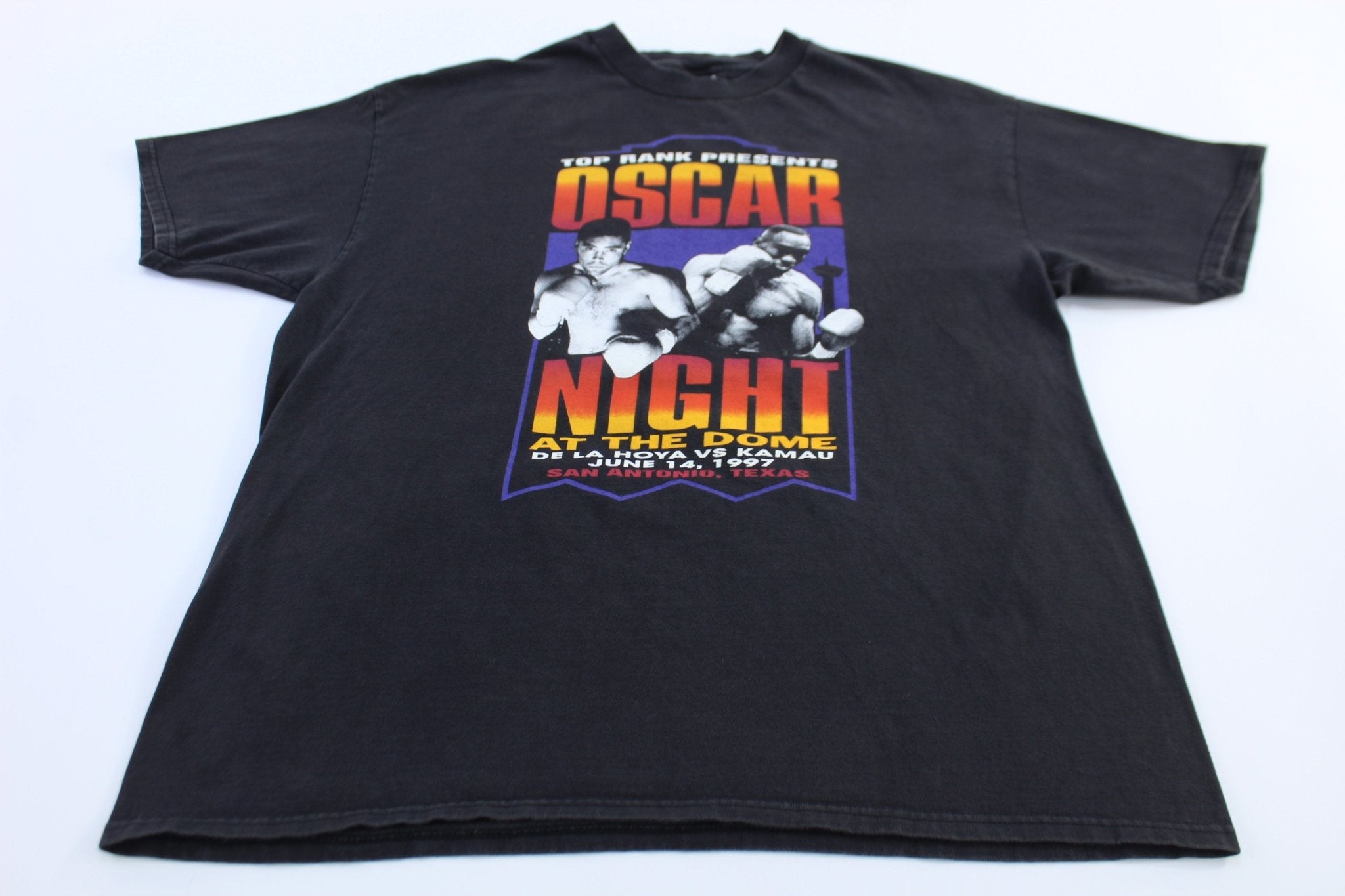 1997 Oscar Night At The Dome De La Hoya Vs Kamau Boxing T-shirt - ThriftedThreads.com