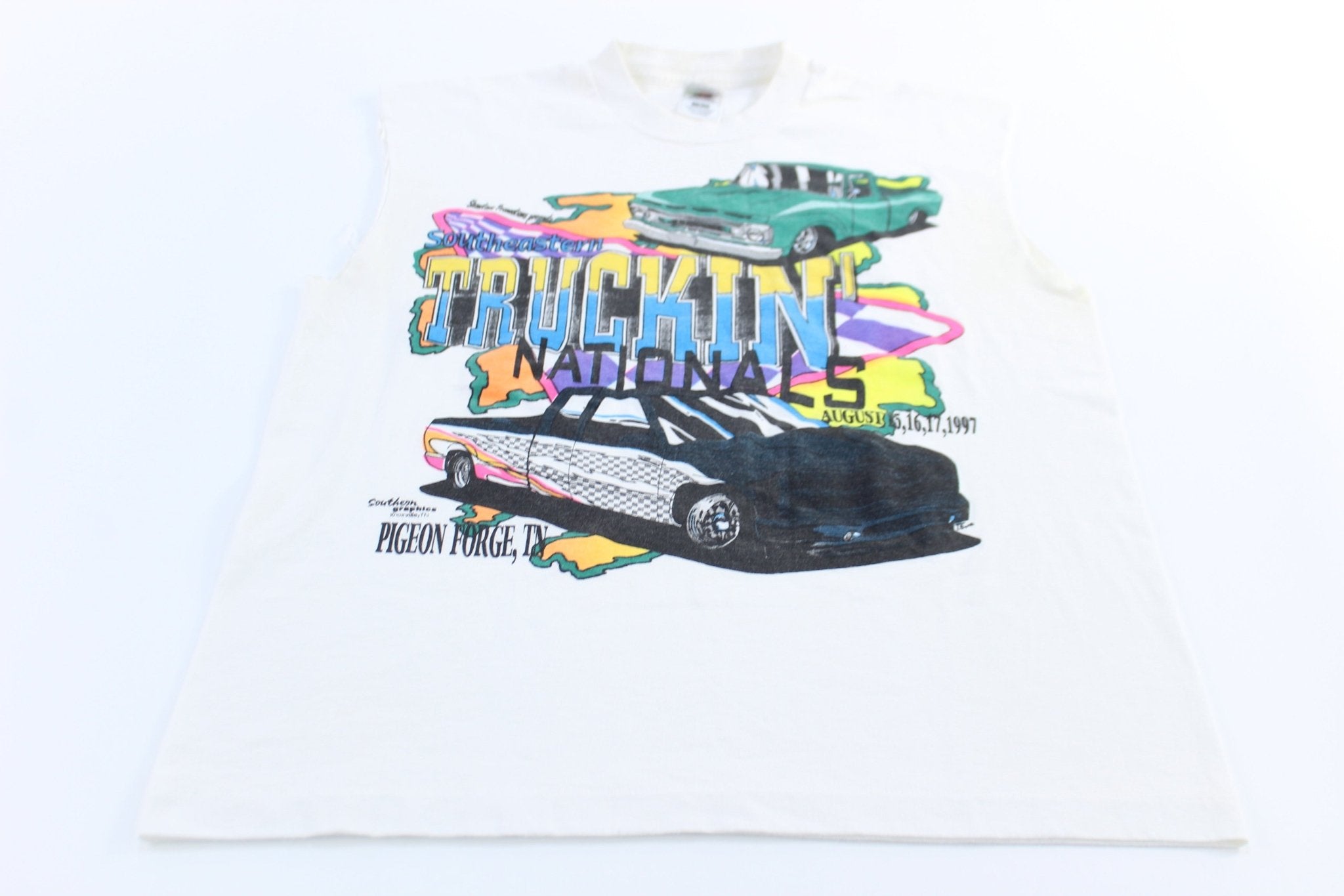 1997 Southeastern Truckin' Nationals Graphic Tank Top - ThriftedThreads.com