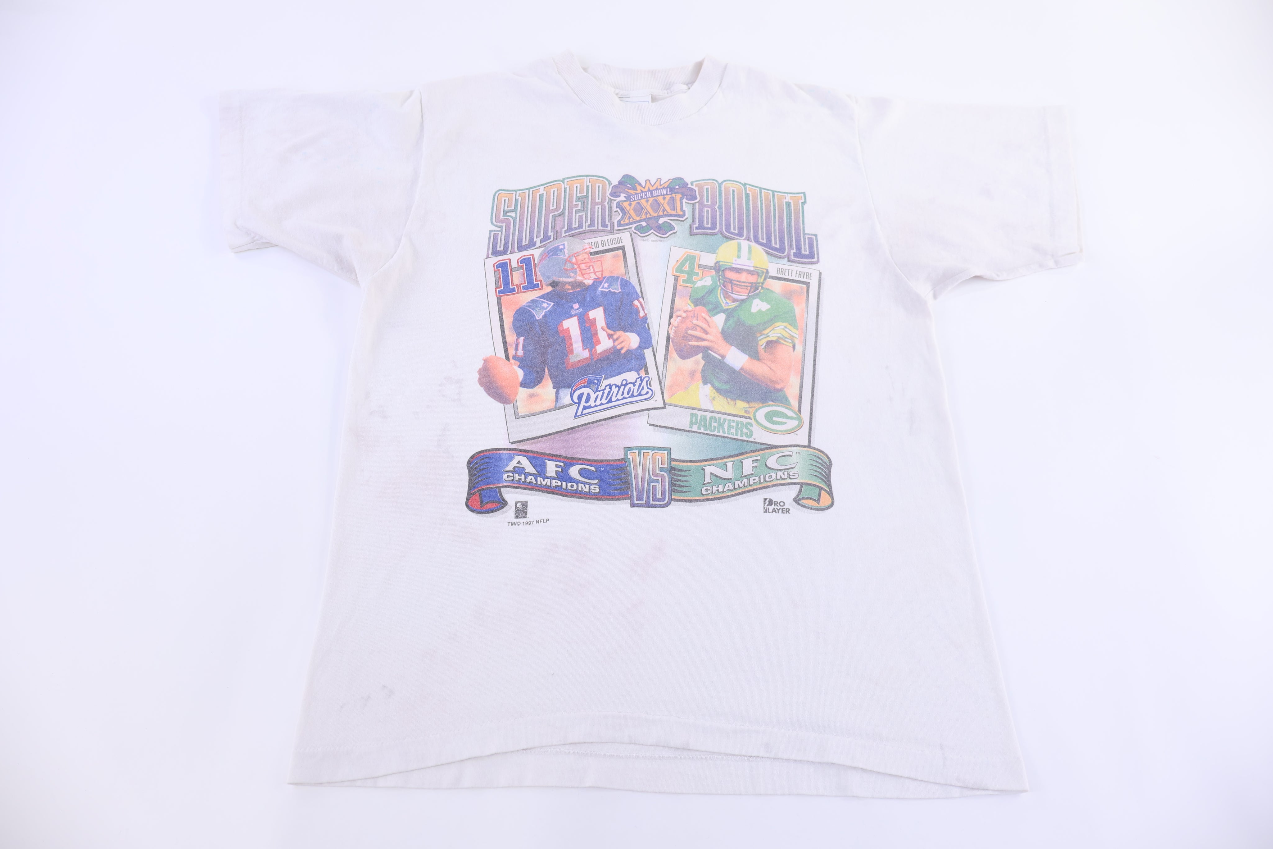 1997 Super Bowl Championship Patriots Vs Packers T-shirt - Shirts & Tops - Thrifted Threads
