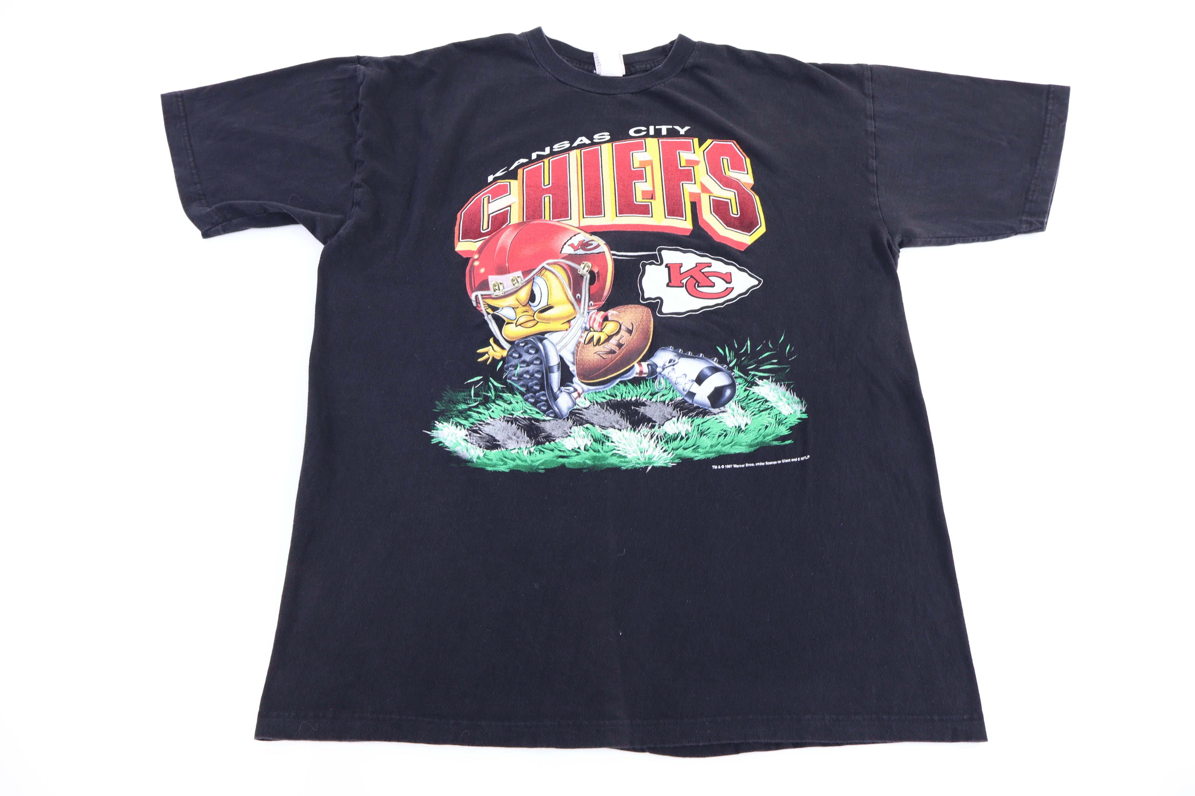 1997 Tweety Bird Kansas City Chiefs Football T-shirt - Shirts & Tops - Thrifted Threads