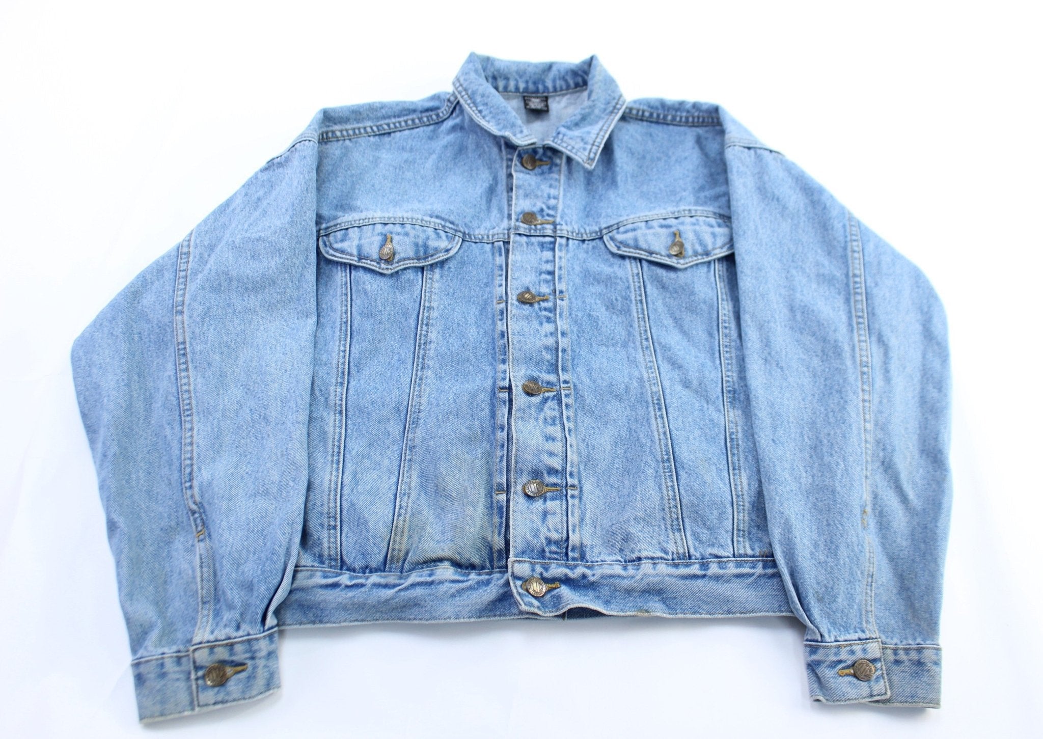 1997 Warner Bros Embroidered Tas Las Vegas Denim Jacket - Jacket - Thrifted Threads