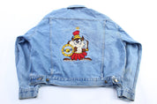 1997 Warner Bros Embroidered Tas Las Vegas Denim Jacket - Jacket - Thrifted Threads