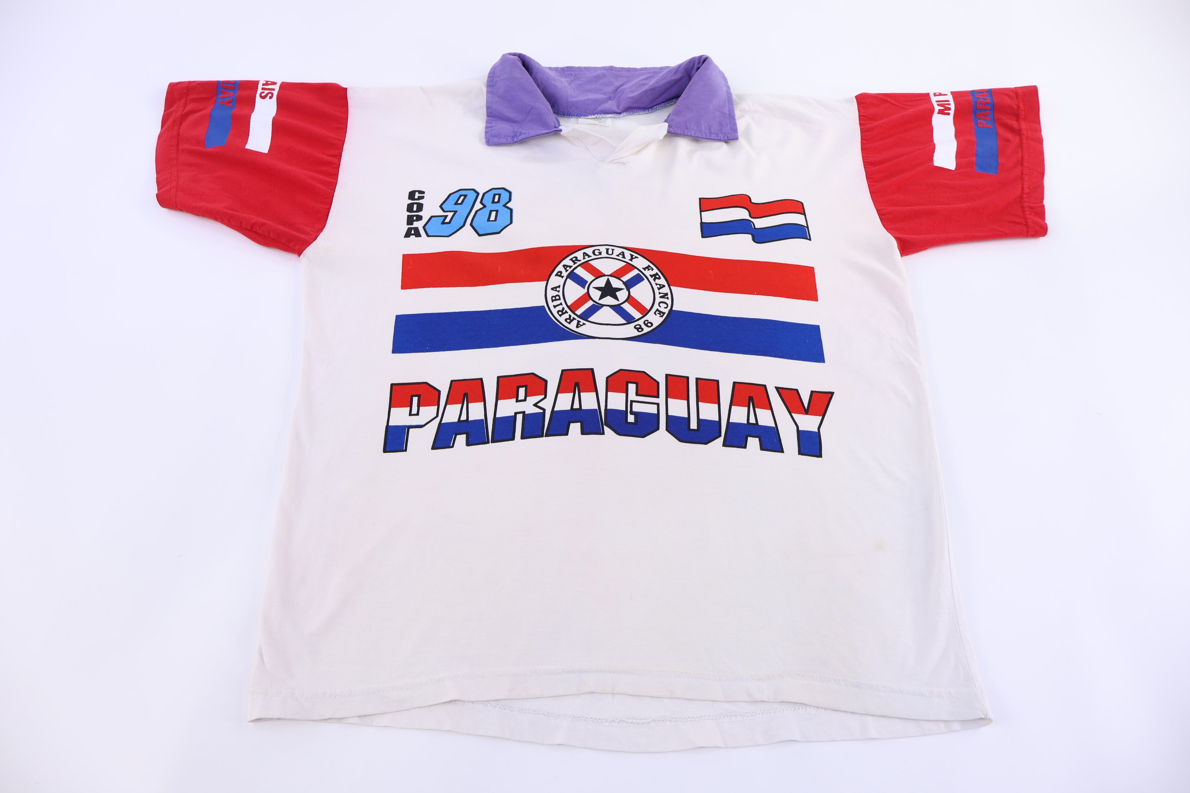1998 France World Cup Paraguay Copa 98 Polo - Button Ups/Downs - Thrifted Threads