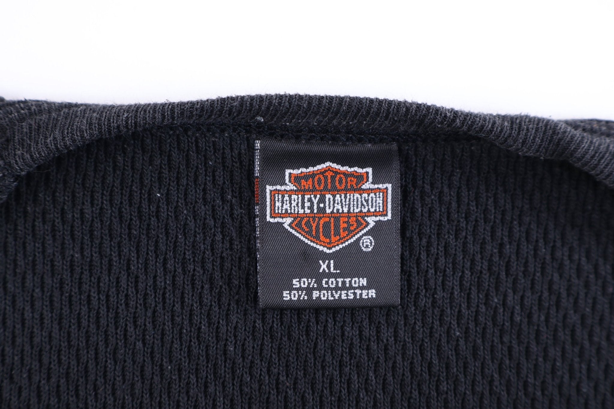 1998 Harley Davidson Motorcycles Flames Thermal LS T-shirt - Shirts & Tops - Thrifted Threads