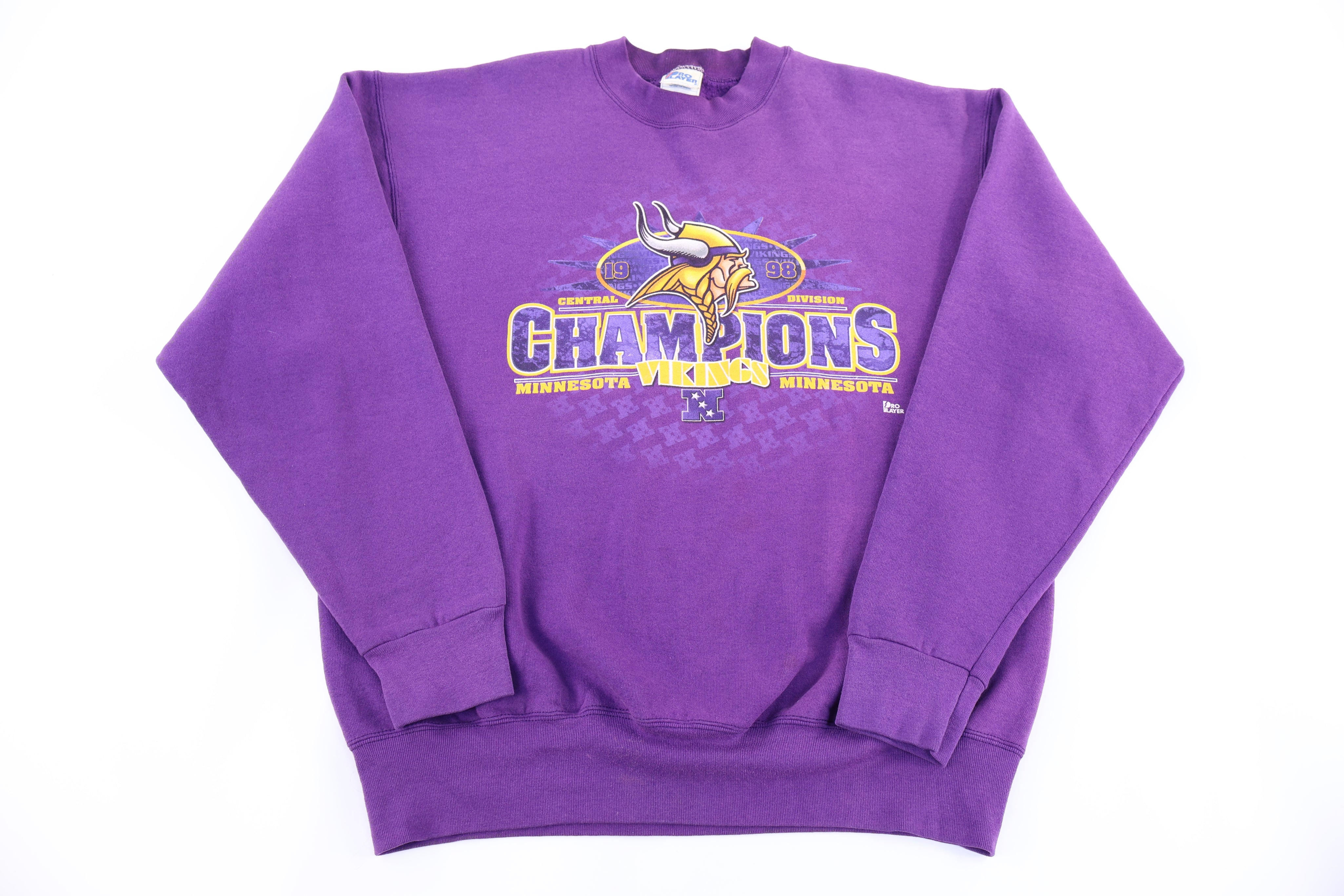 1998 Minnesota Vikings Central Division Champs Sweatshirt - Sweatshirt - Thrifted Threads