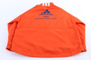 1999 Boston Marathon Athletic Association Orange Striped Zip Up Jacket - Jackets - Thrifted Threads