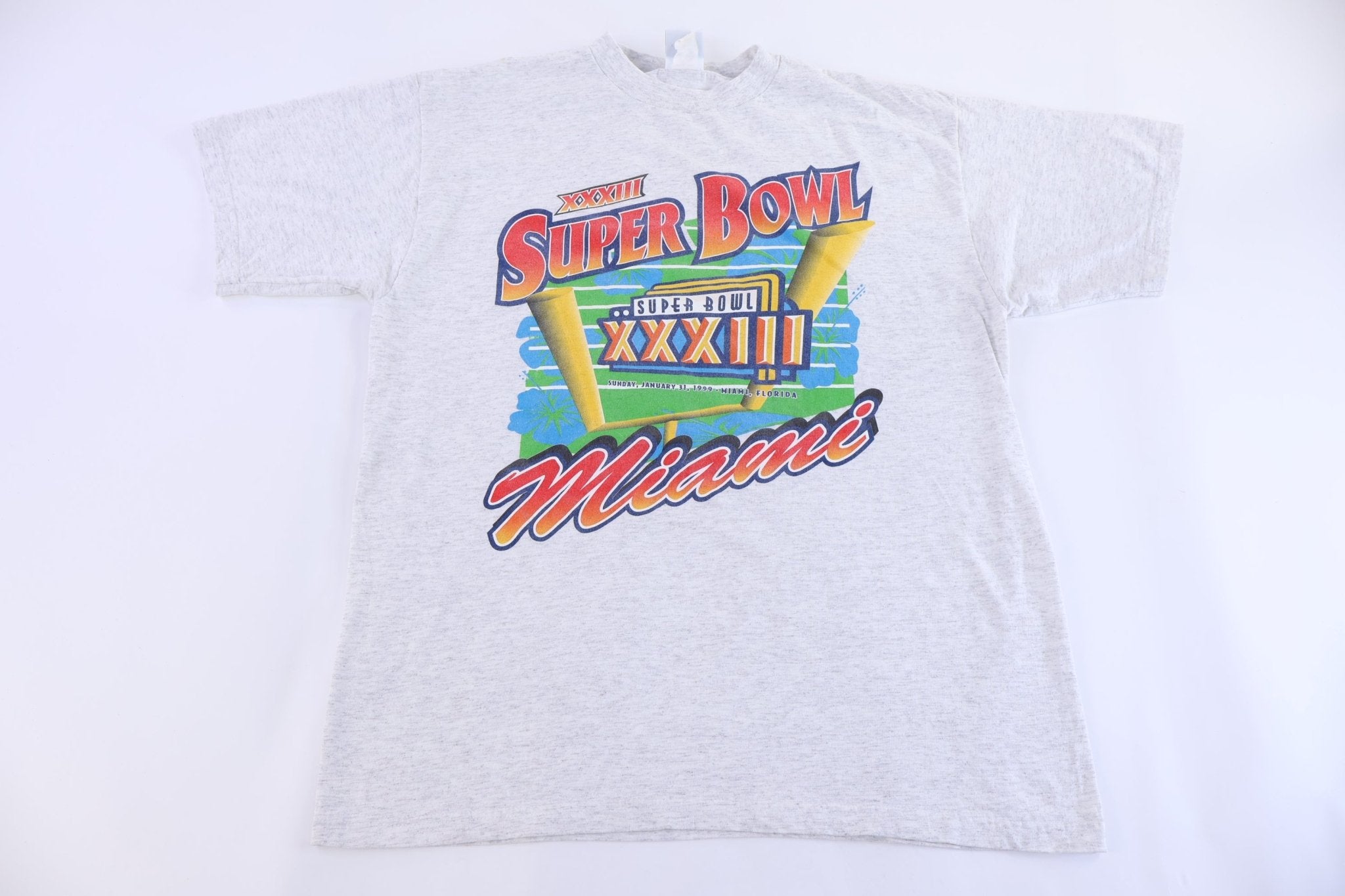 1999 Miami Super Bowl Football T-shirt - Shirts & Tops - Thrifted Threads