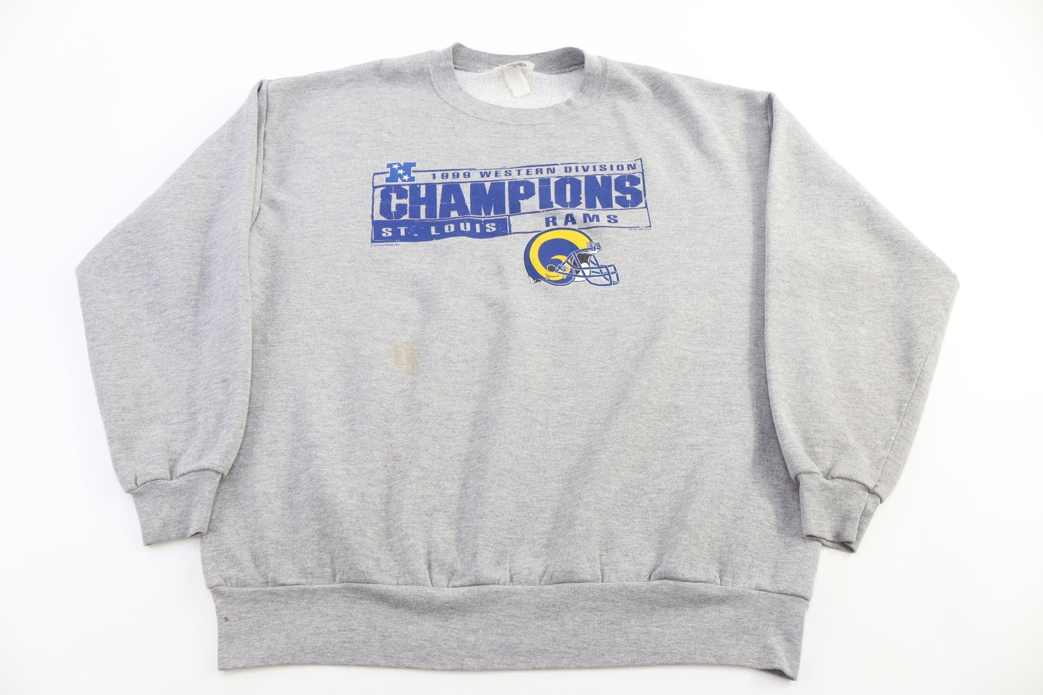 1999 St. Louis Rams Football Western Division Champs Sweatshirt - Sweatshirt - Thrifted Threads