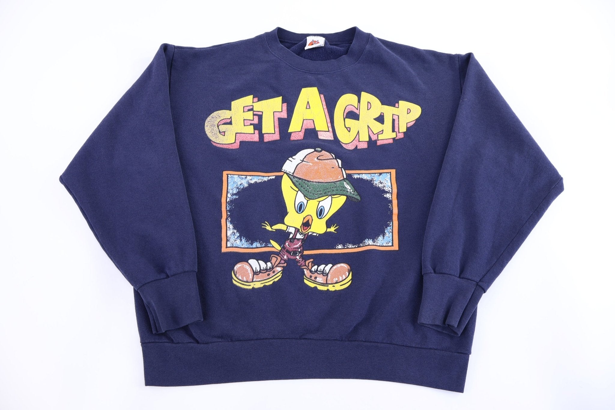 1999 Tweety Bird Get A Grip Graphic Sweatshirt - Sweatshirt - Thrifted Threads