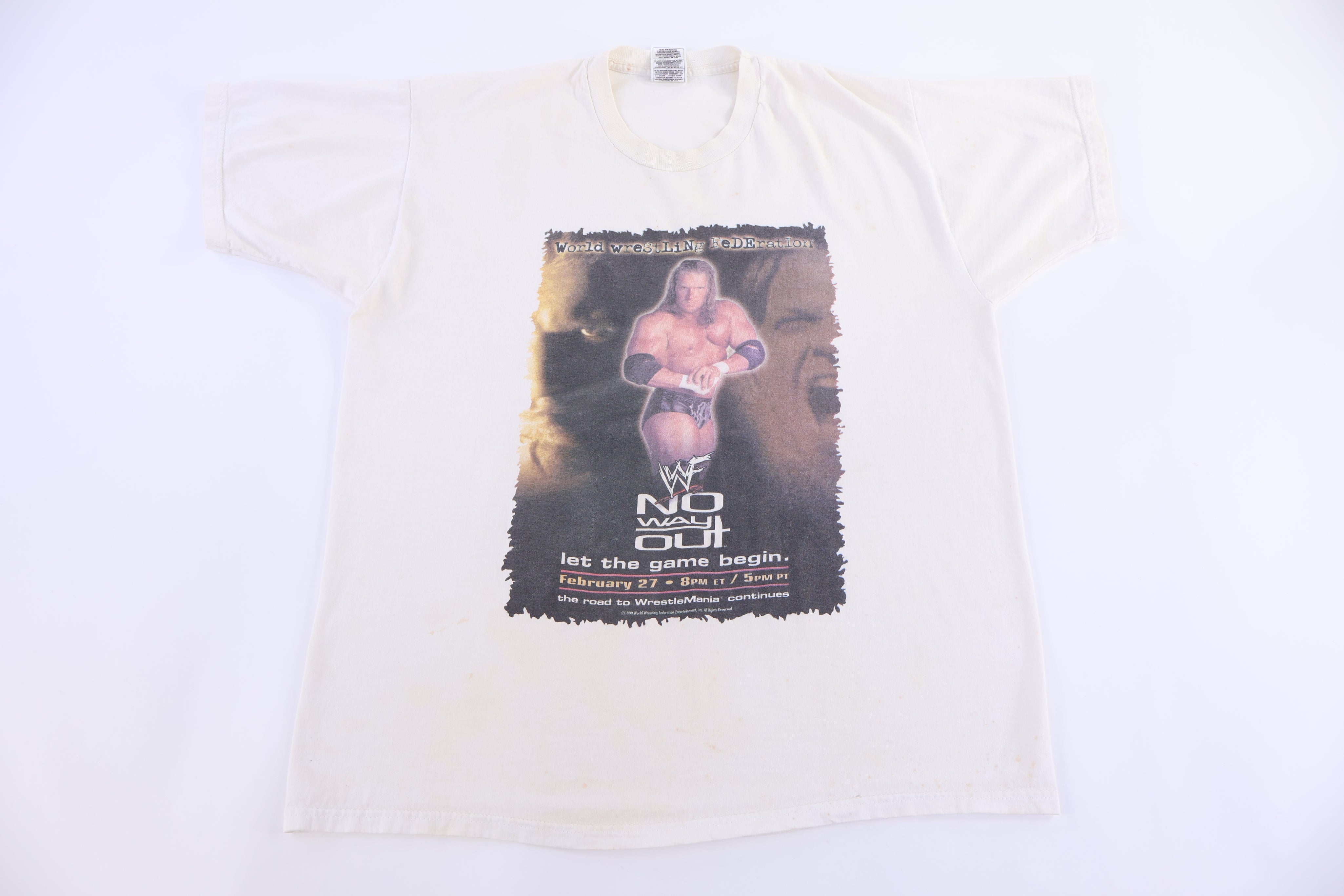 1999 WWF Triple H No Way Out T-shirt - Shirts & Tops - Thrifted Threads