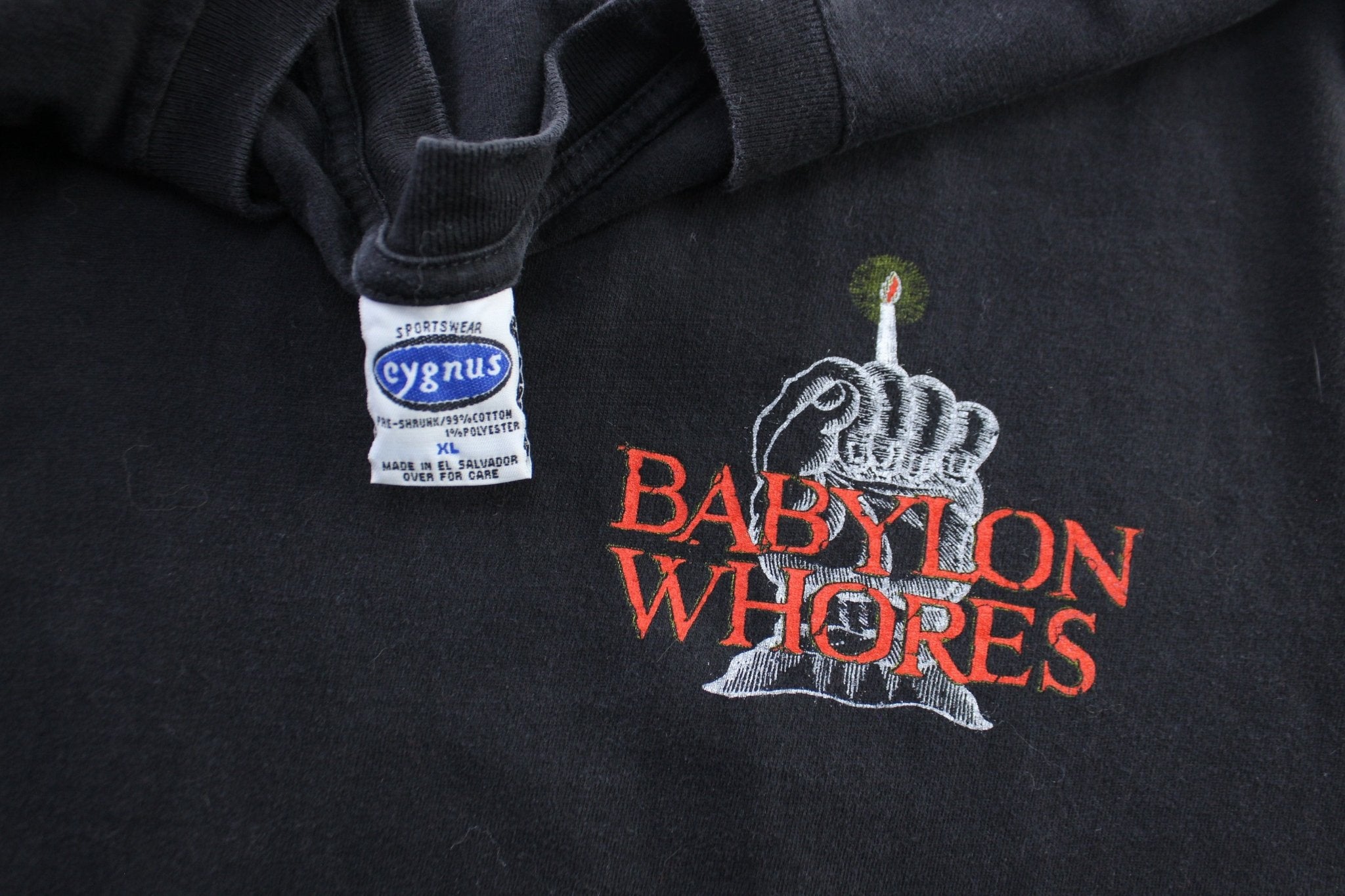 2000 Babylon Whore Death Rock Hellsinski Tour T-Shirt - ThriftedThreads.com