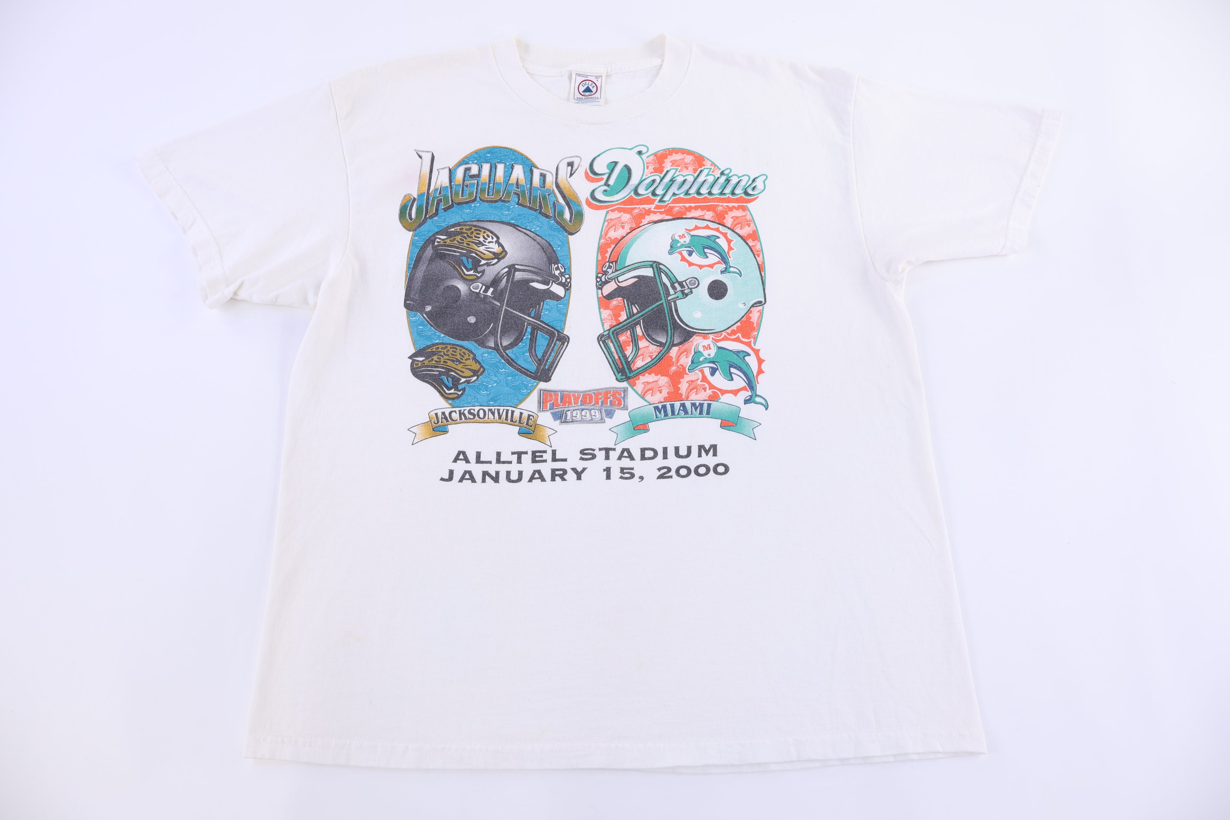 2000 Football Playoffs Jaguars Vs Dolphins T-shirt - Shirts & Tops - Thrifted Threads
