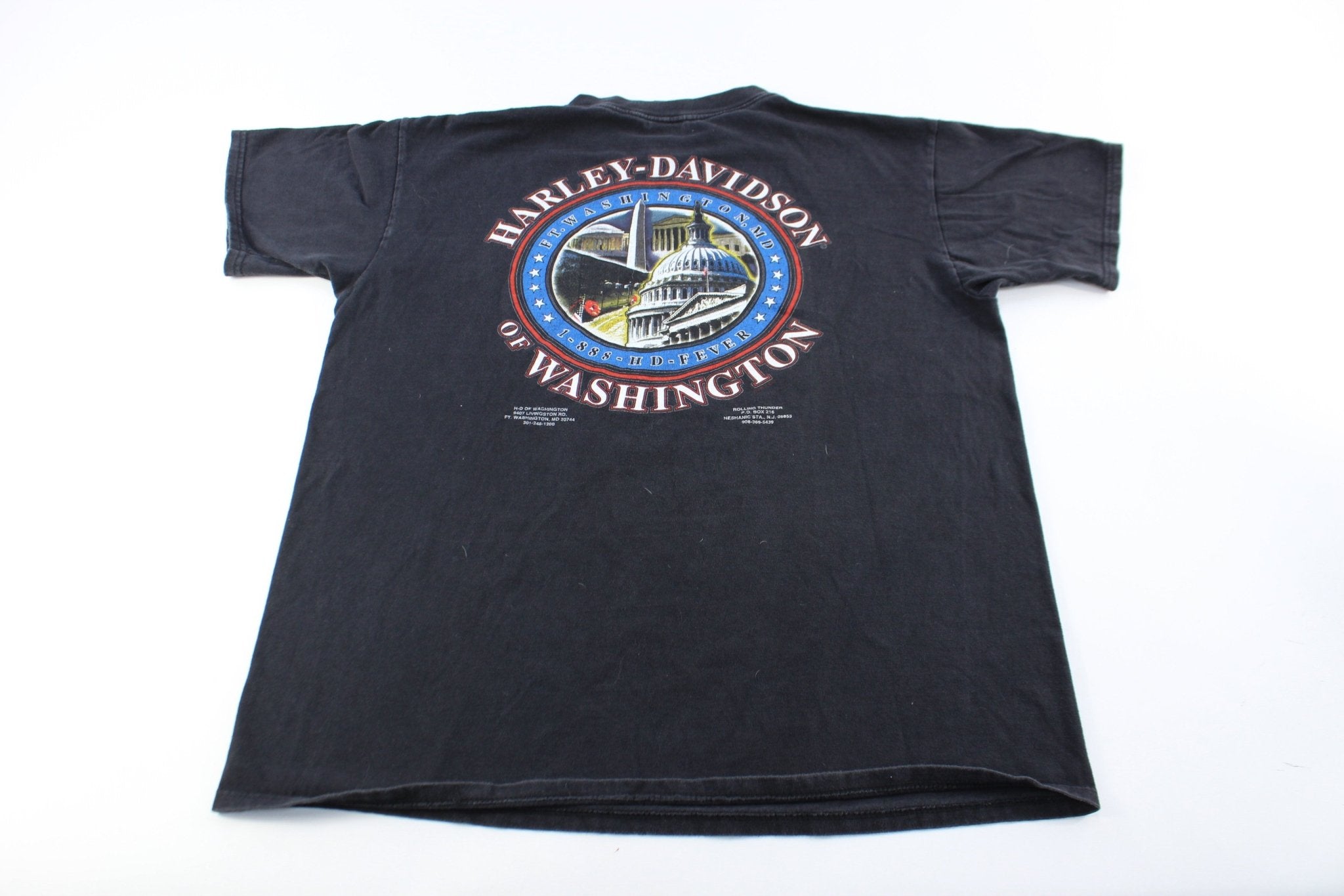 2000 Harley Davidson Motorcycles POW MIA Washington D.C. T-Shirt - ThriftedThreads.com
