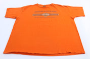 2000 Harley Davidson Motorcycles Raleigh, North Carolina Orange T-Shirt - ThriftedThreads.com