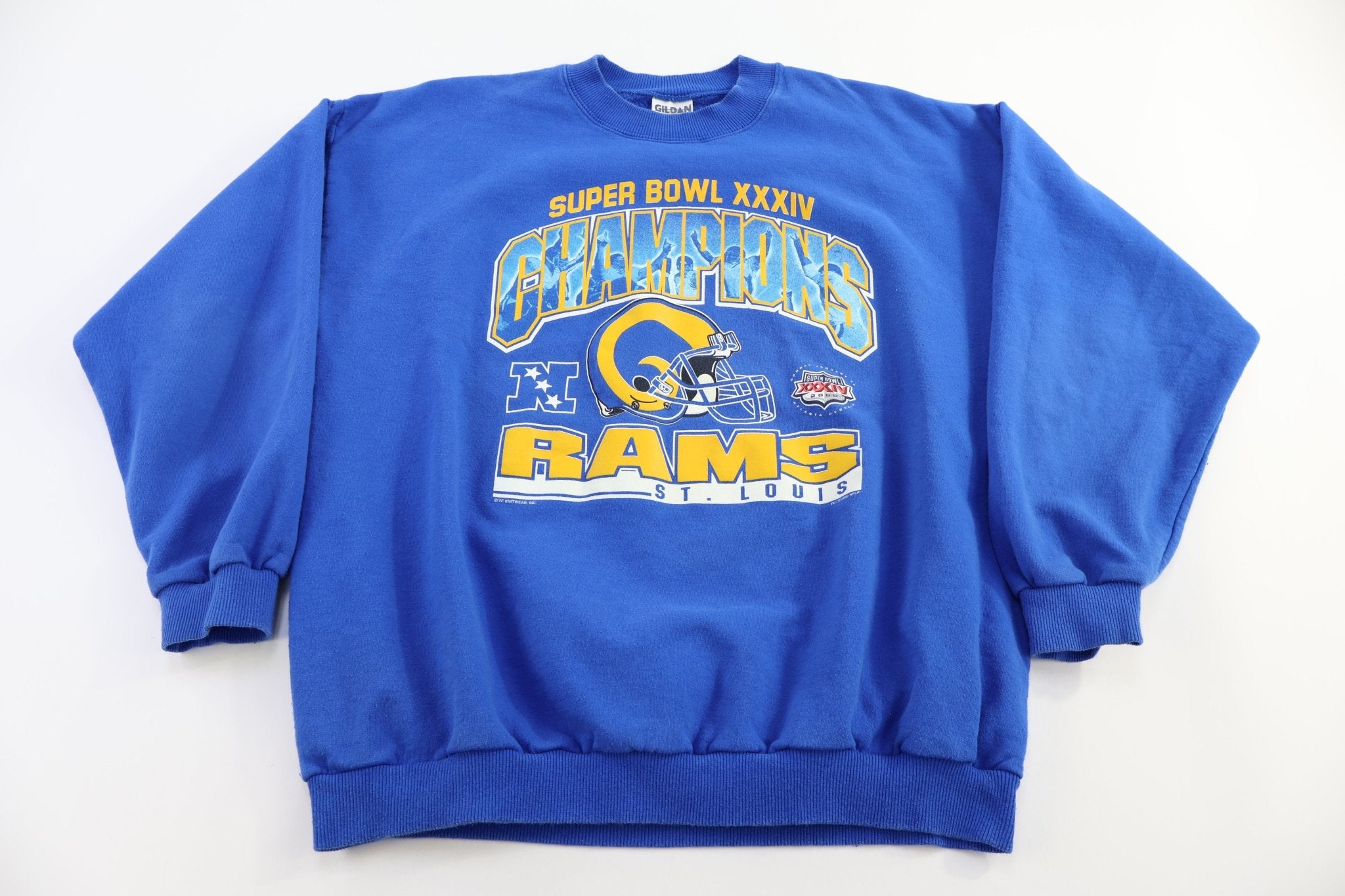 2000 St. Louis Rams Super Bowl Champions Sweatshirt - Sweatshirt - Thrifted Threads