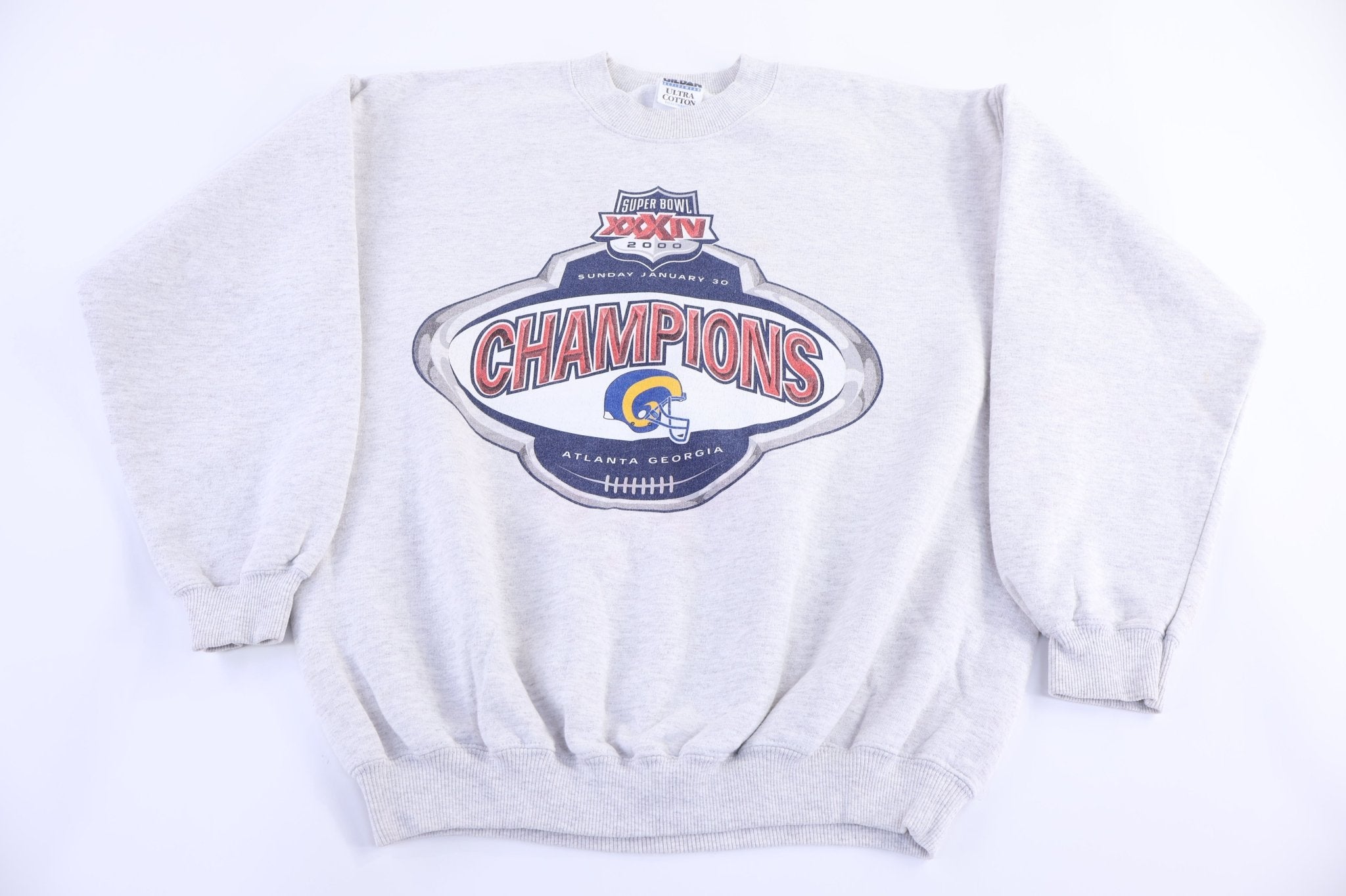 2000 St. Louis Rams Super Bowl Champs Sweatshirt - Sweatshirt - Thrifted Threads