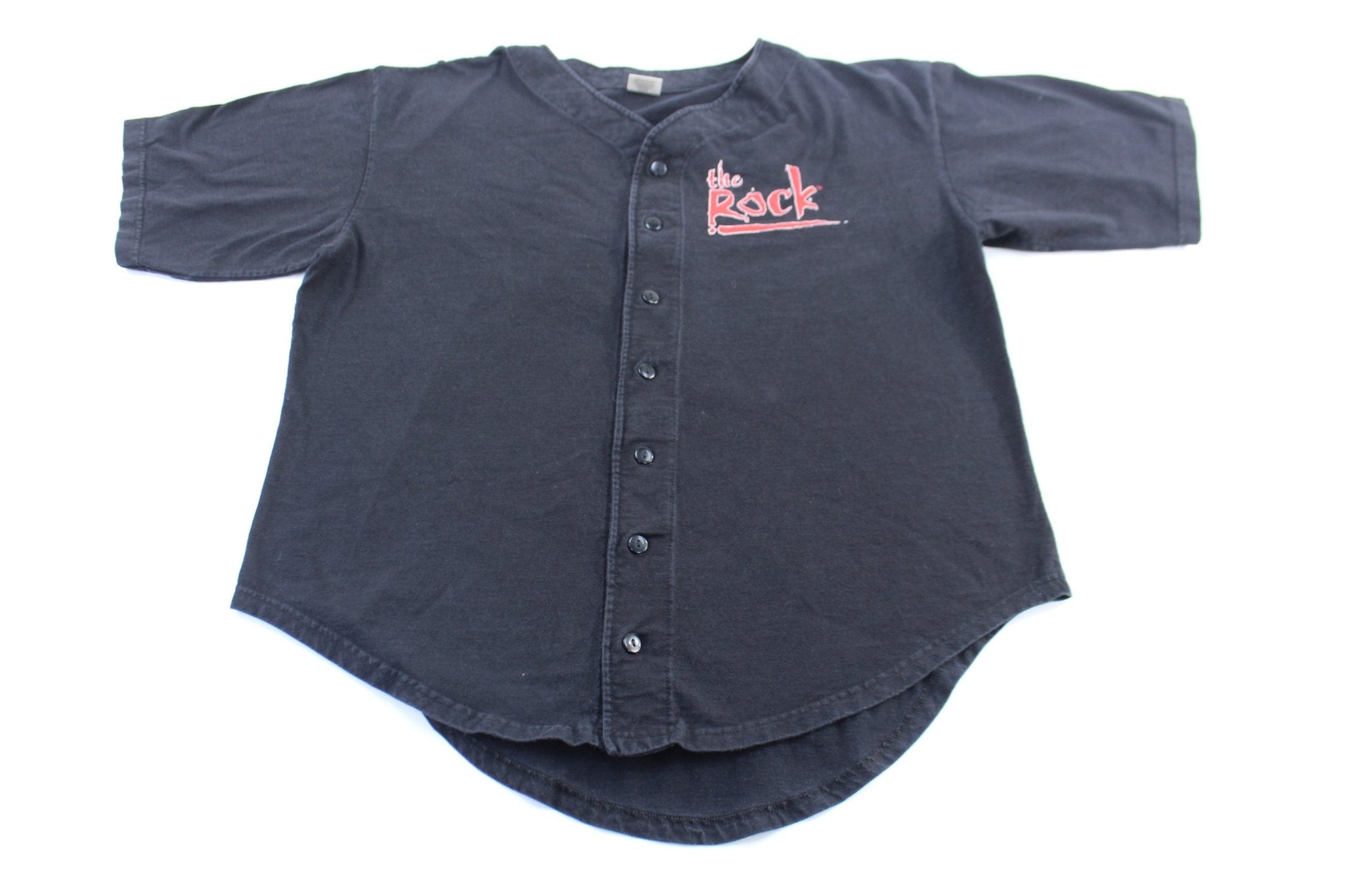 2000 World Wrestling Federation The Rock Baseball Jersey - ThriftedThreads.com
