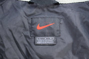 2000s Nike Embroidered Logo Grey, Black, & White Zip Up Jacket - ThriftedThreads.com
