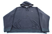 2000's Nike Embroidered Swoosh Logo Black Pullover Hoodie - ThriftedThreads.com