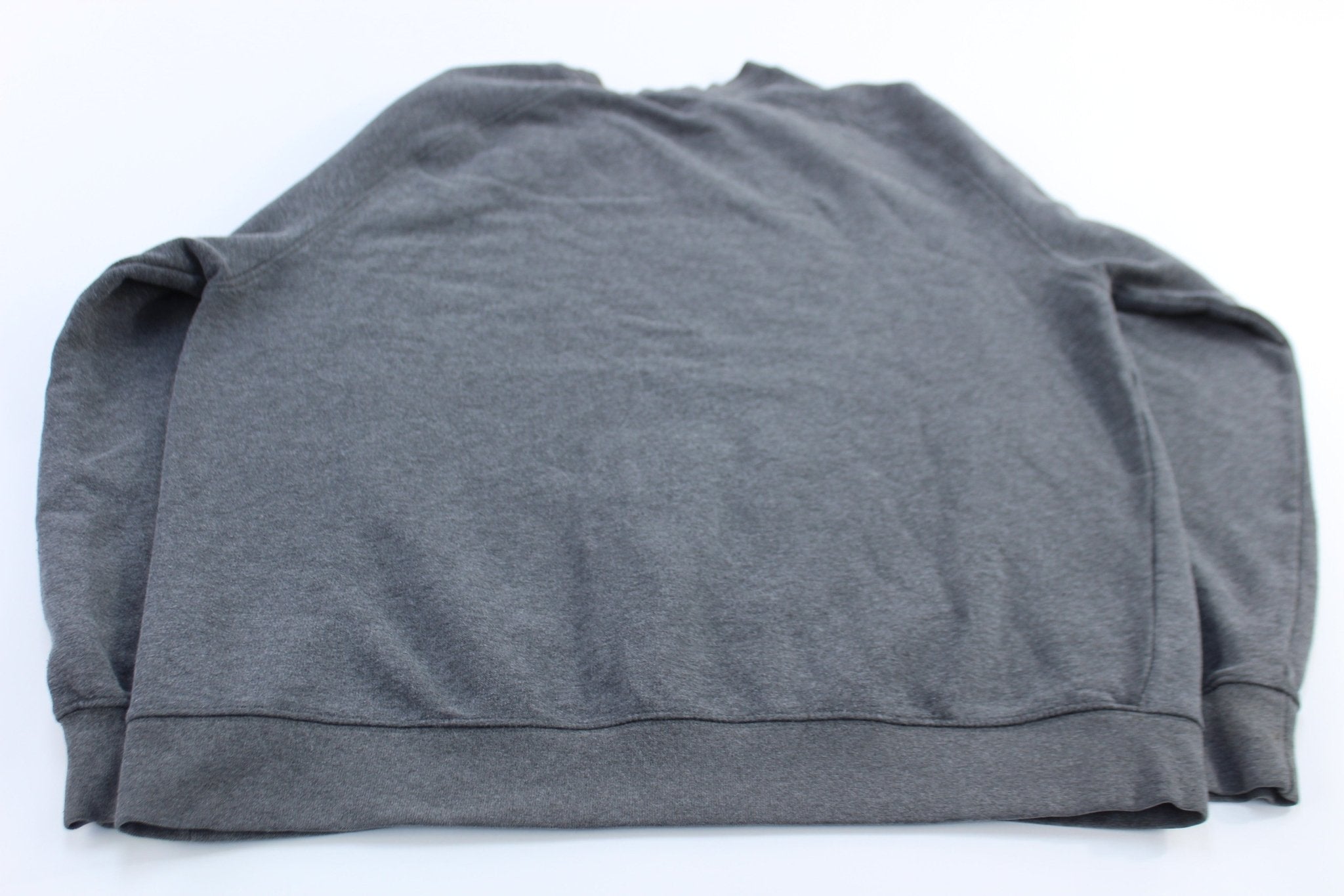2000's Nike Embroidered Swoosh Logo Grey Sweatshirt - ThriftedThreads.com