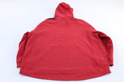2000's Nike Spellout Embroidered Logo Red & Blue Striped Hoodie - ThriftedThreads.com