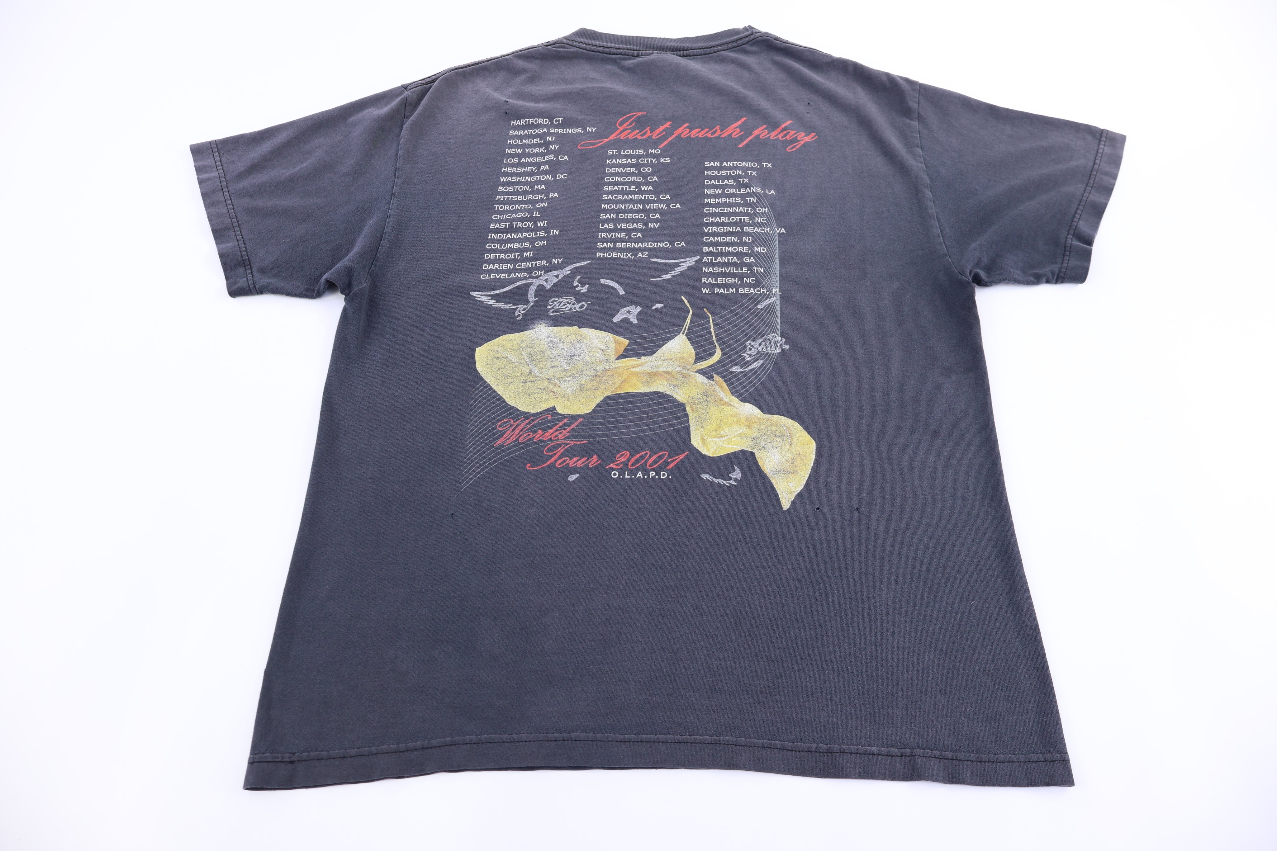 2001 Aerosmith Just Push Play World Tour T-shirt - Shirts & Tops - Thrifted Threads