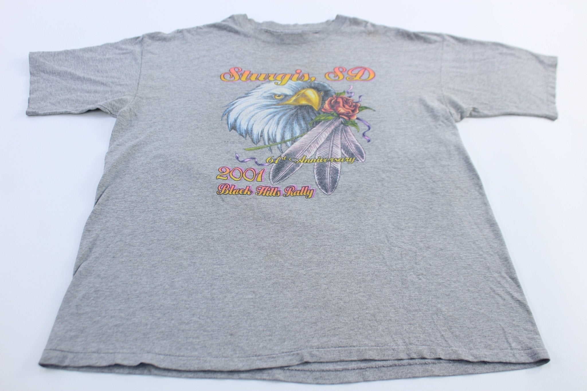 2001 Black Hills Rally Sturgis, South Dakota Biker T-Shirt - T-Shirts - Thrifted Threads