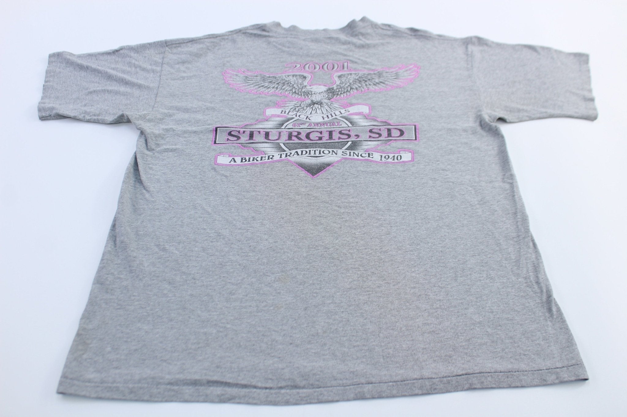 2001 Black Hills Rally Sturgis, South Dakota Biker T-Shirt - T-Shirts - Thrifted Threads