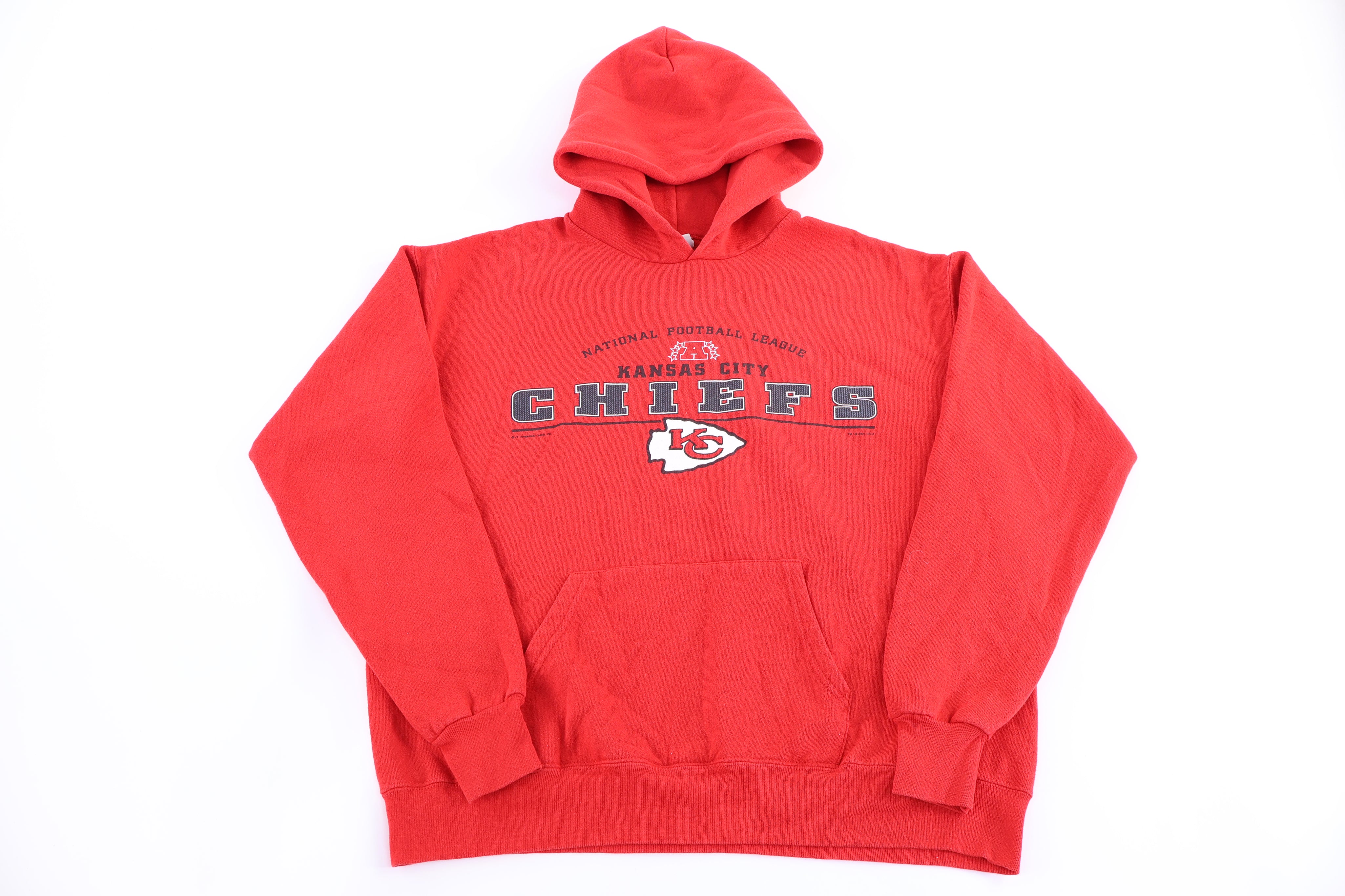 2001 Kansas City Chiefs Football Pullover Hoodie - Sweatshirt - Thrifted Threads