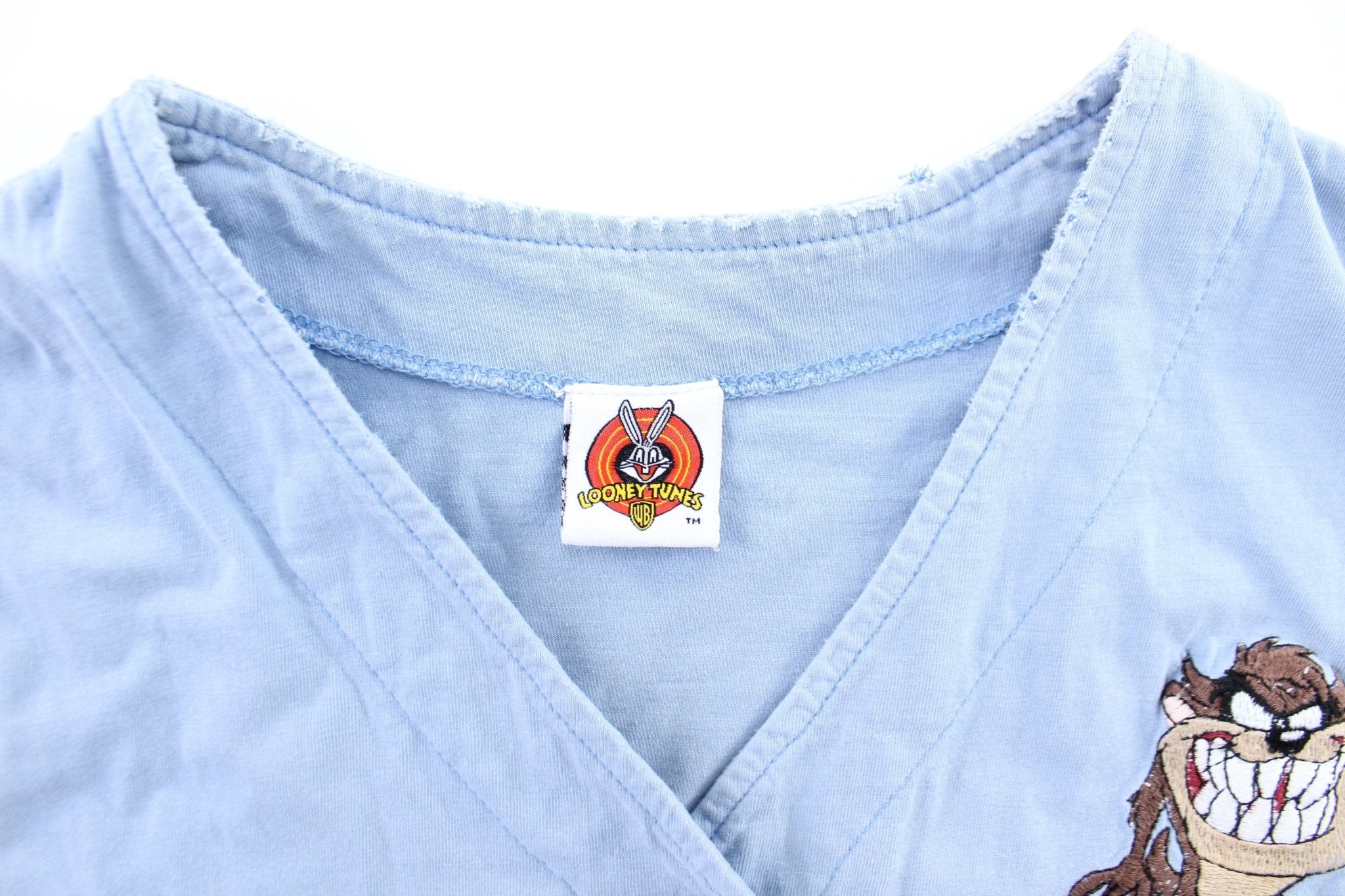 2001 Looney Tunes Embroidered Taz I'm Not Smiling Jersey - Jerseys/Tanks - Thrifted Threads